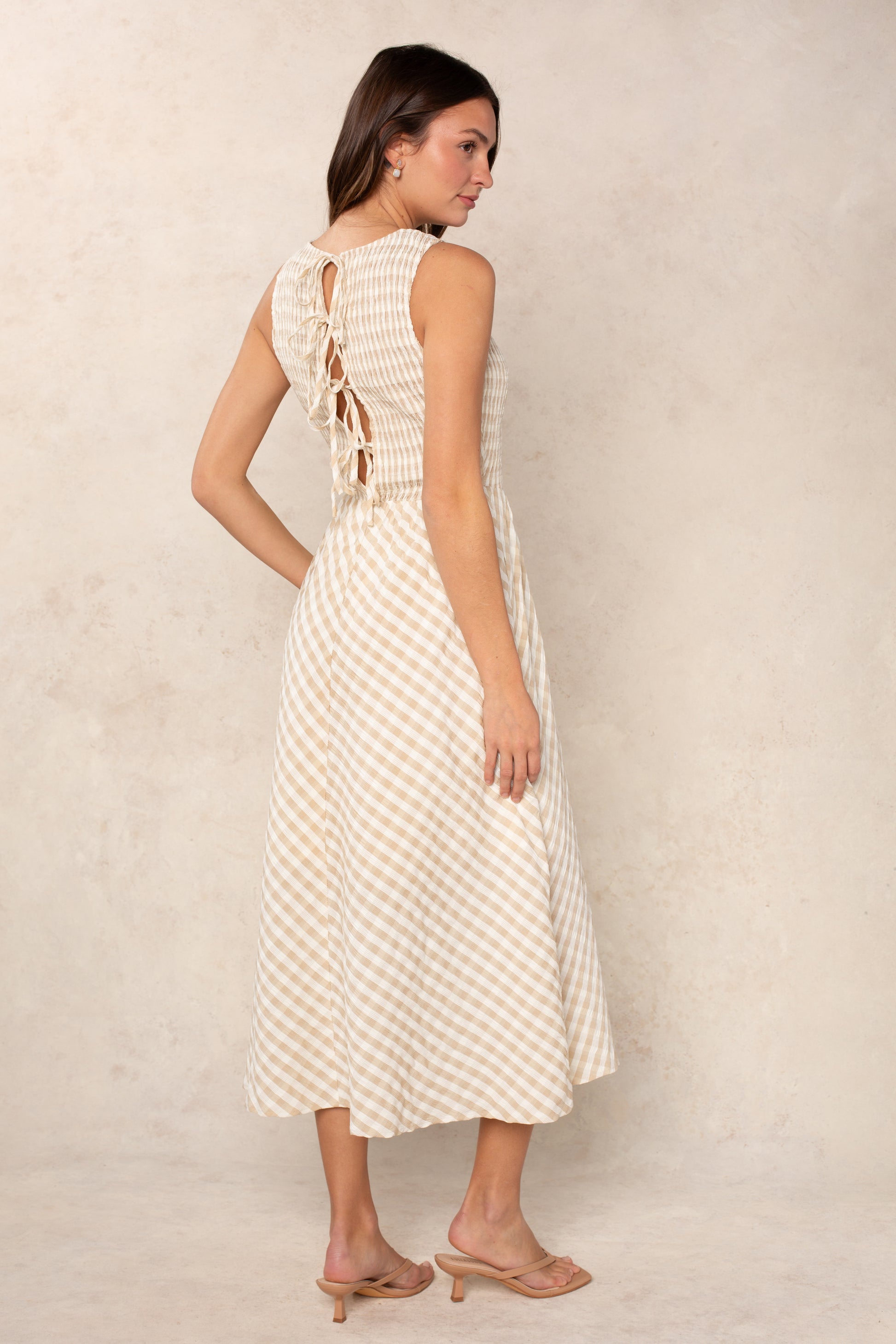 Lola Smocked Gingham Maxi Dress