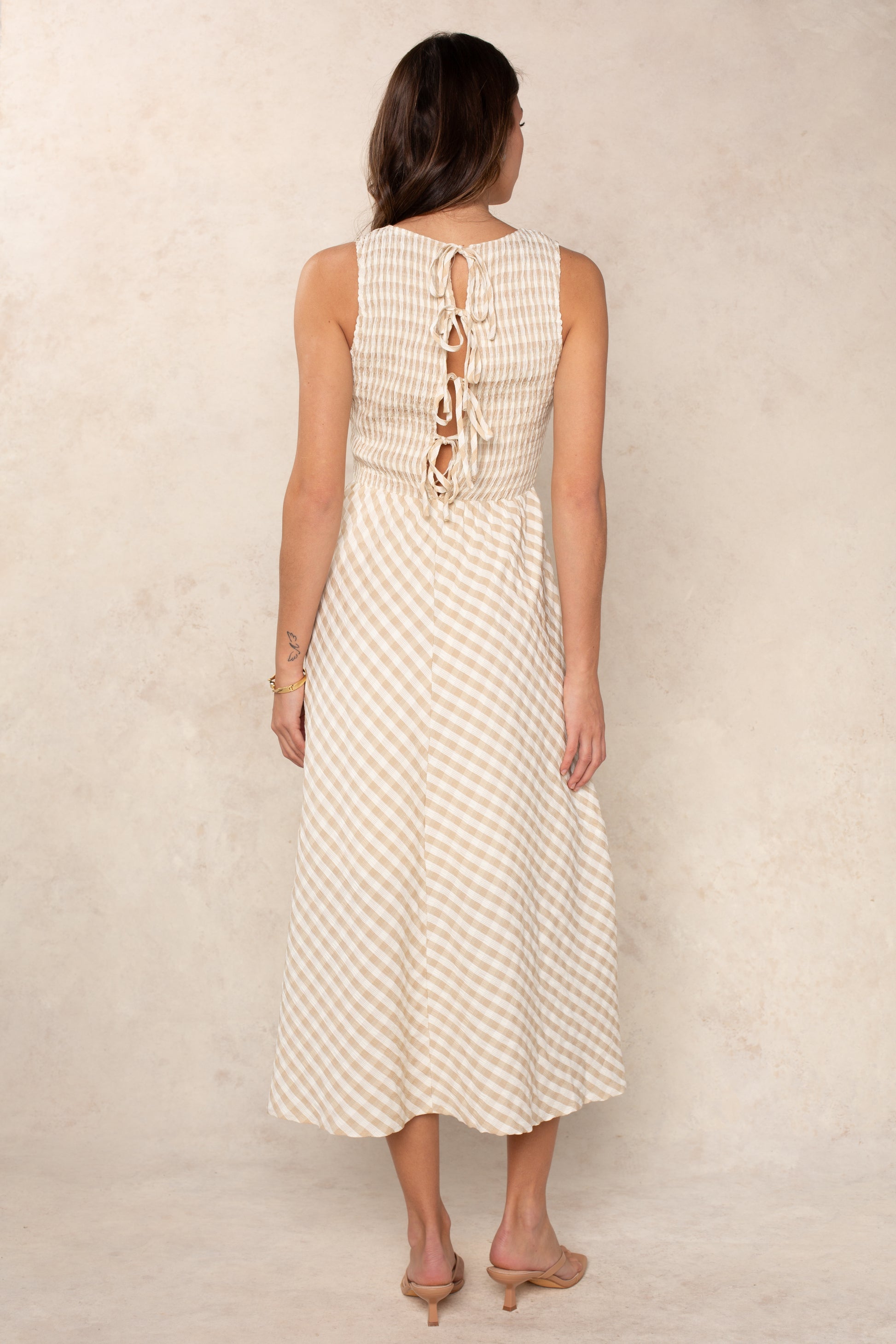 Lola Smocked Gingham Maxi Dress