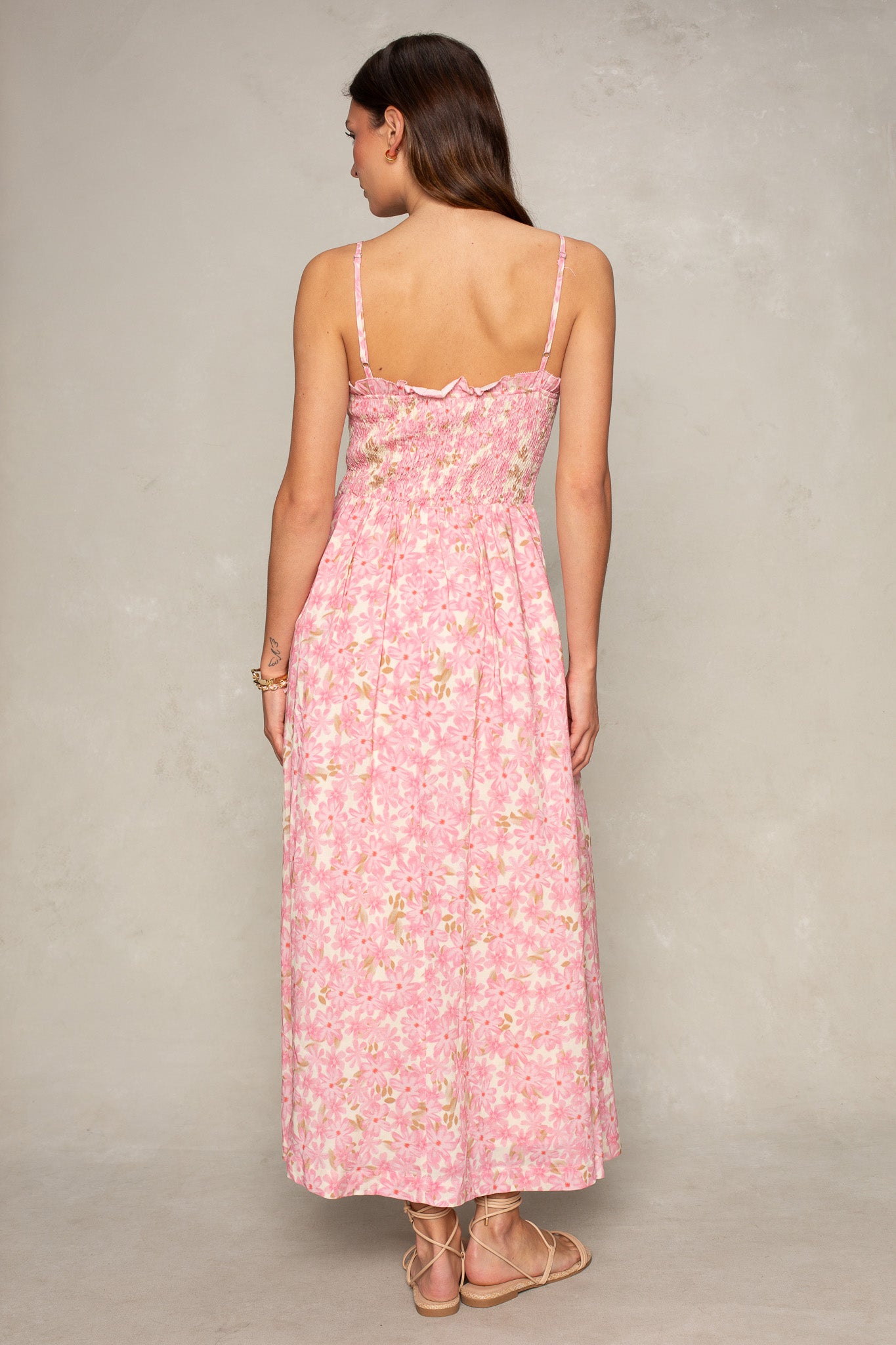 Lana Smocked Easy Midi Dress