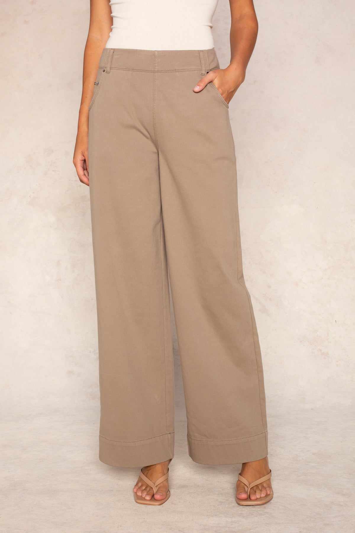 Kristen Wide Leg Twill Pant