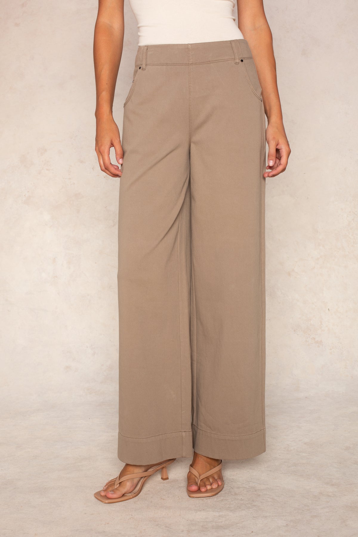 Kristen Wide Leg Twill Pant