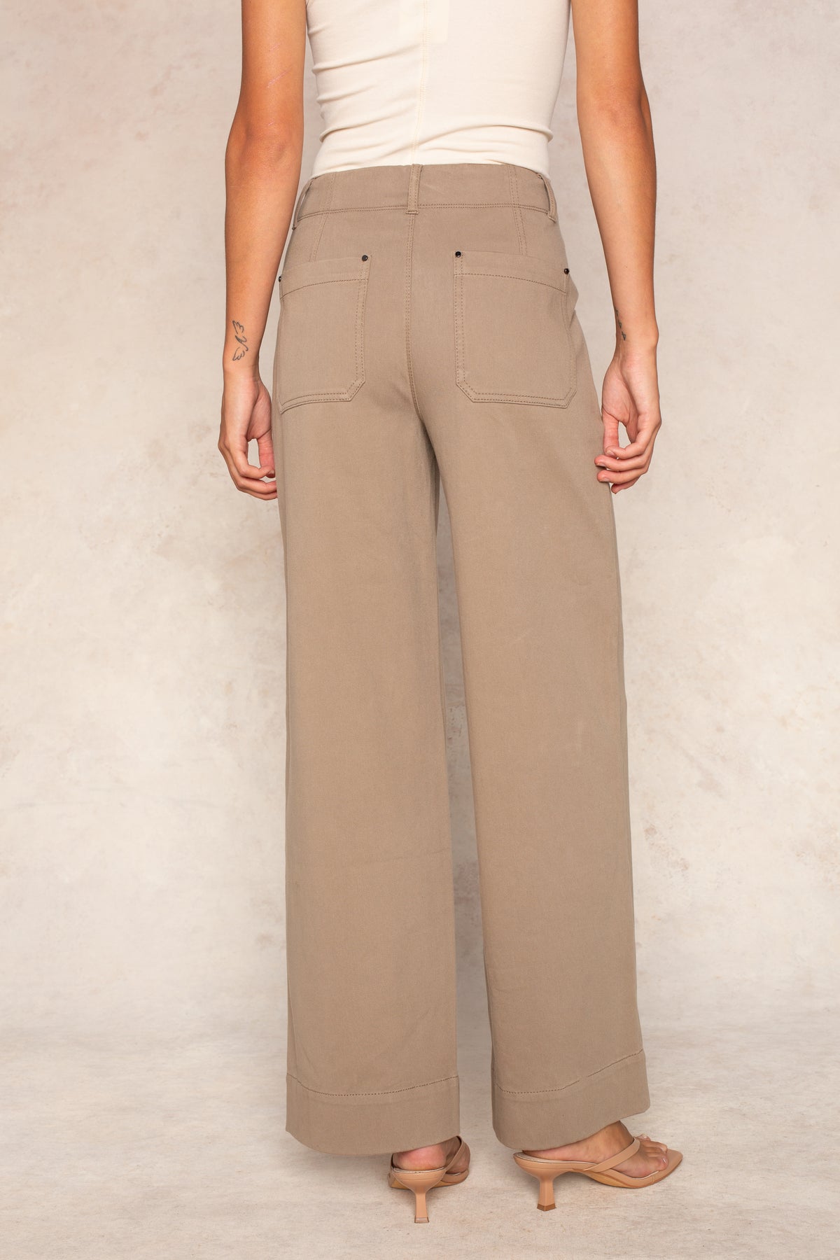 Kristen Wide Leg Twill Pant