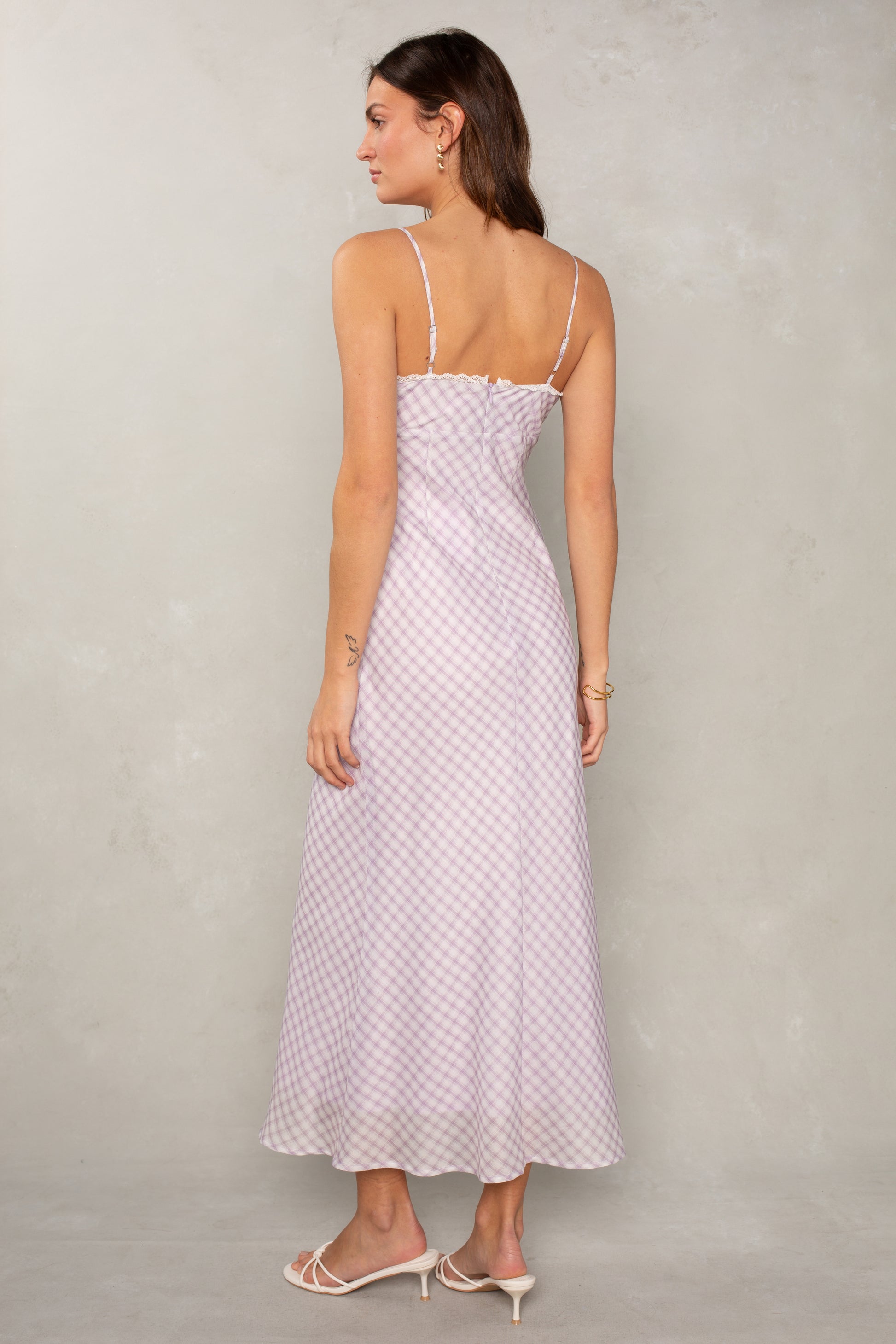 Selena Lace Slip Maxi Dress - Purple Multi / M Selena Lace Slip Maxi Dress - Purple Multi / M