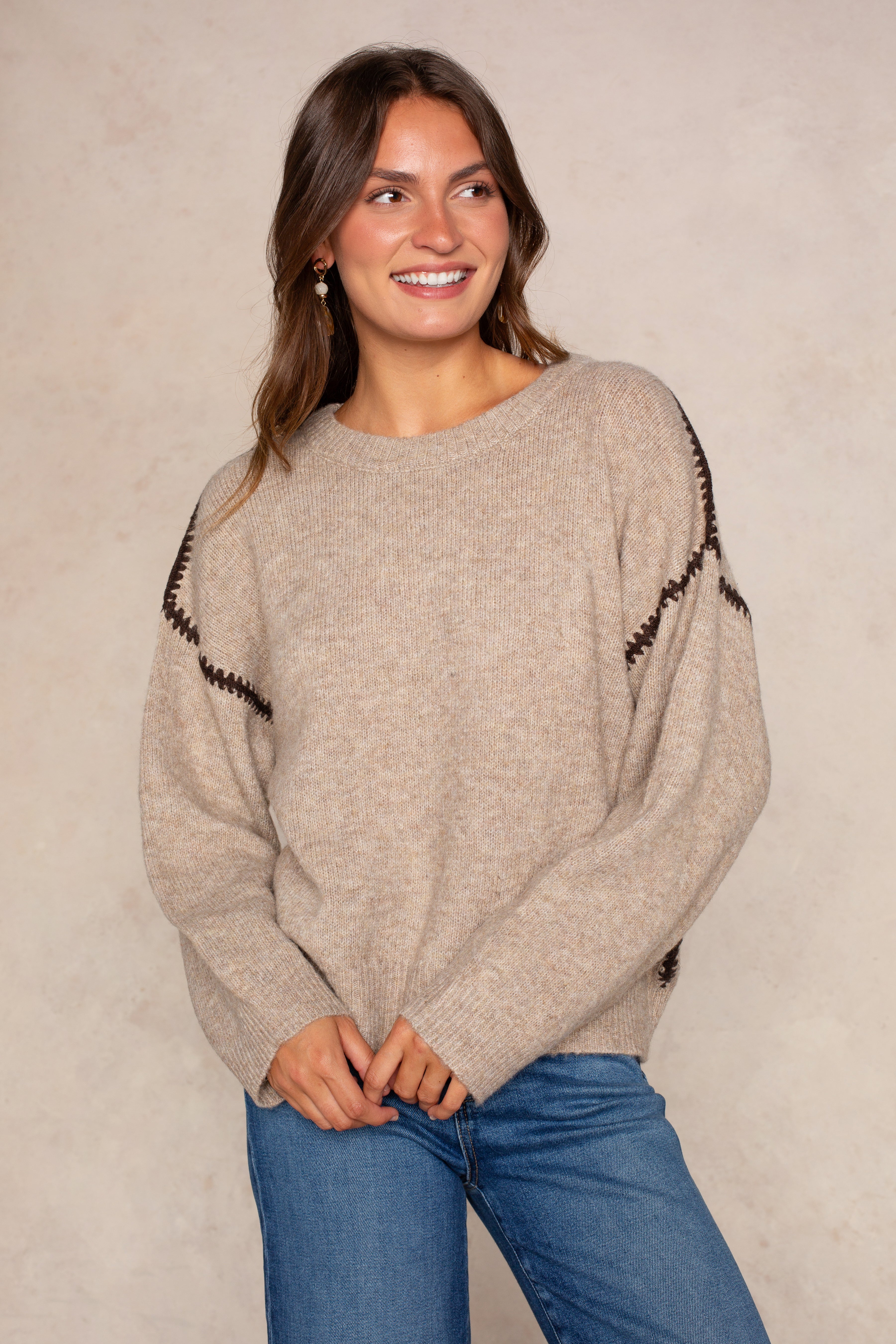 Jenny Sweater In Mocha Chocolate