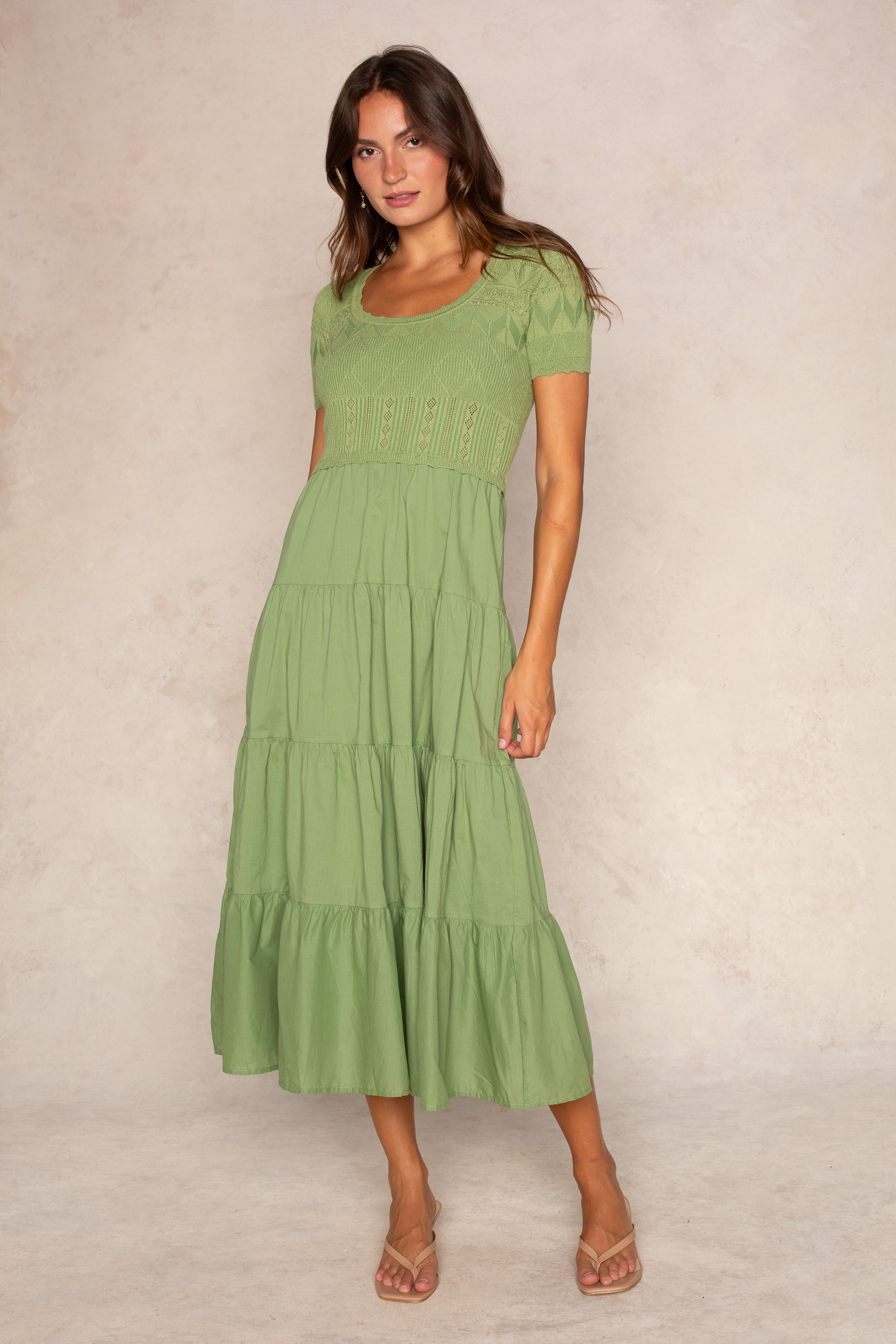 Aria Short Sleeve Midi Dress