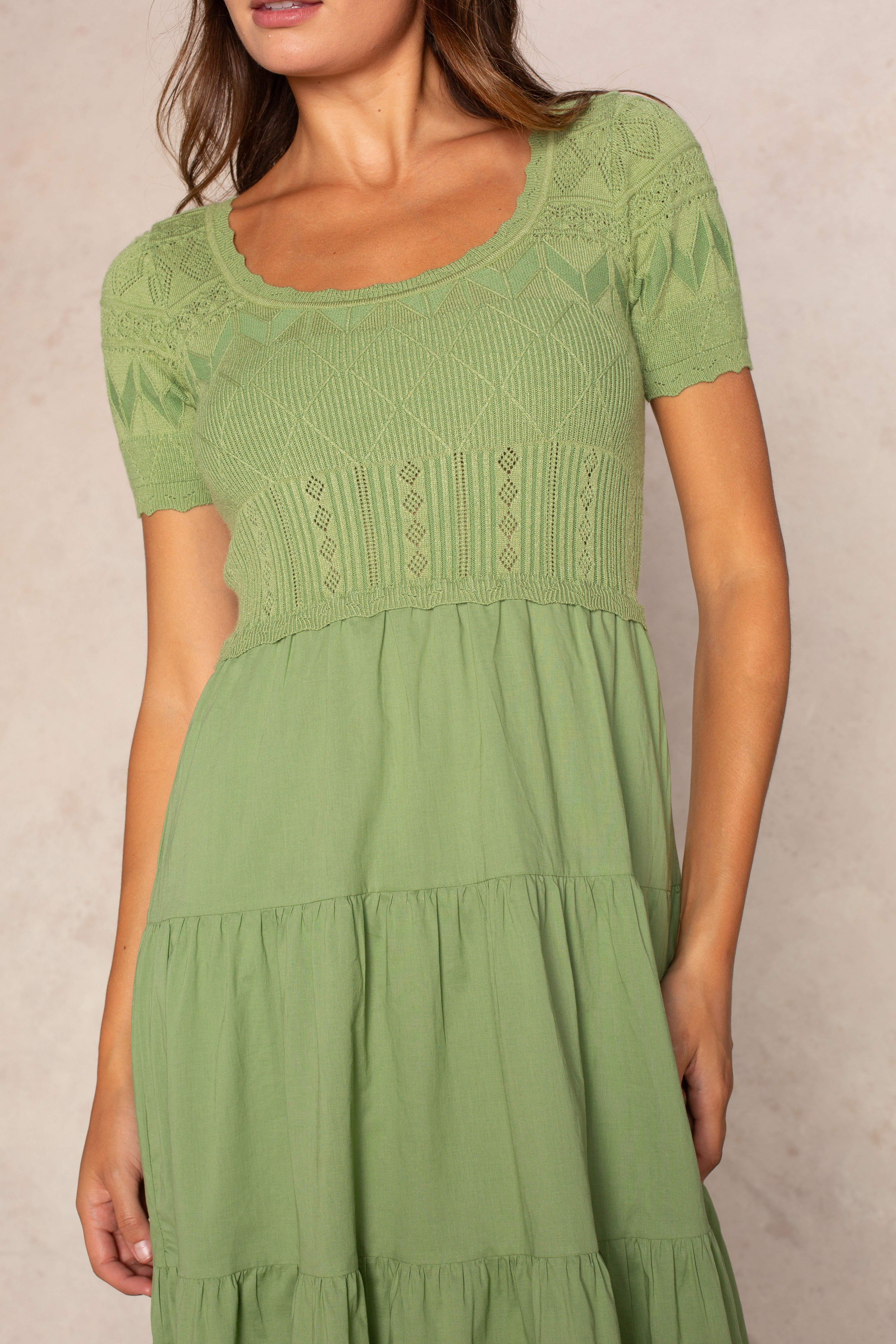 Aria Short Sleeve Midi Dress