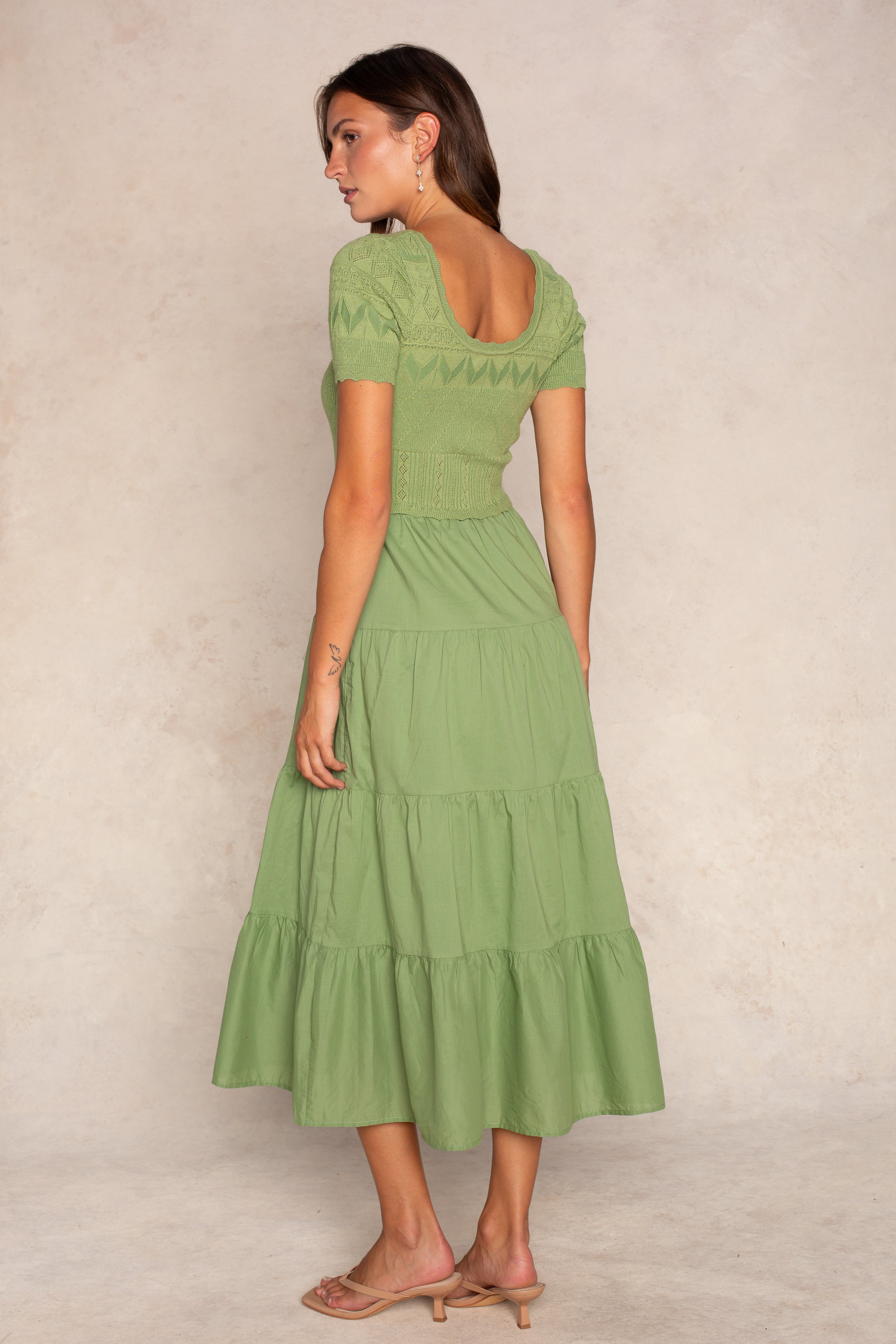 Aria Short Sleeve Midi Dress