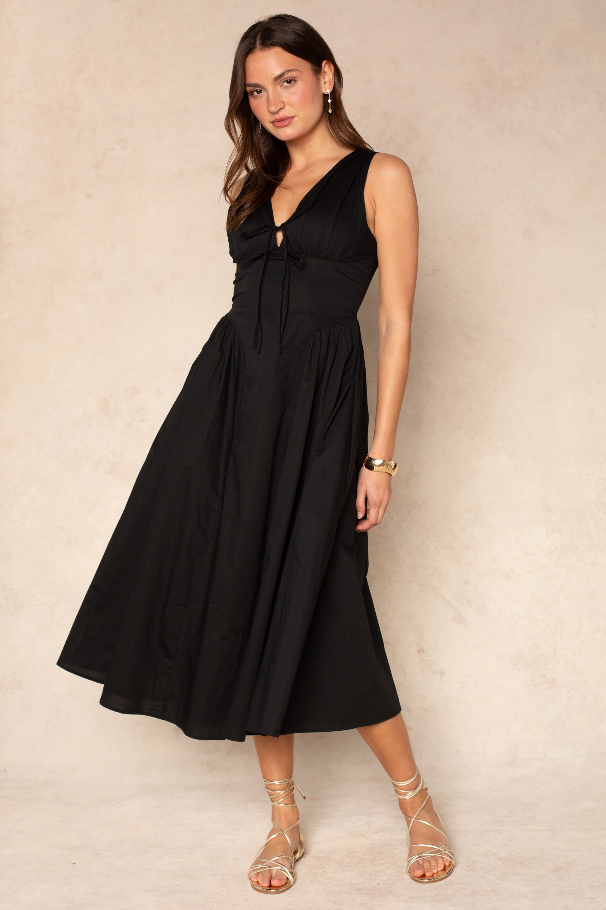 Vivianne Corset Midi Dress Black / M