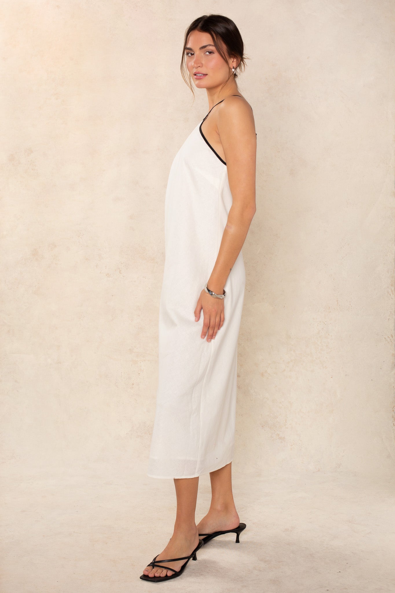 Margot Linen Midi Dress White / XS