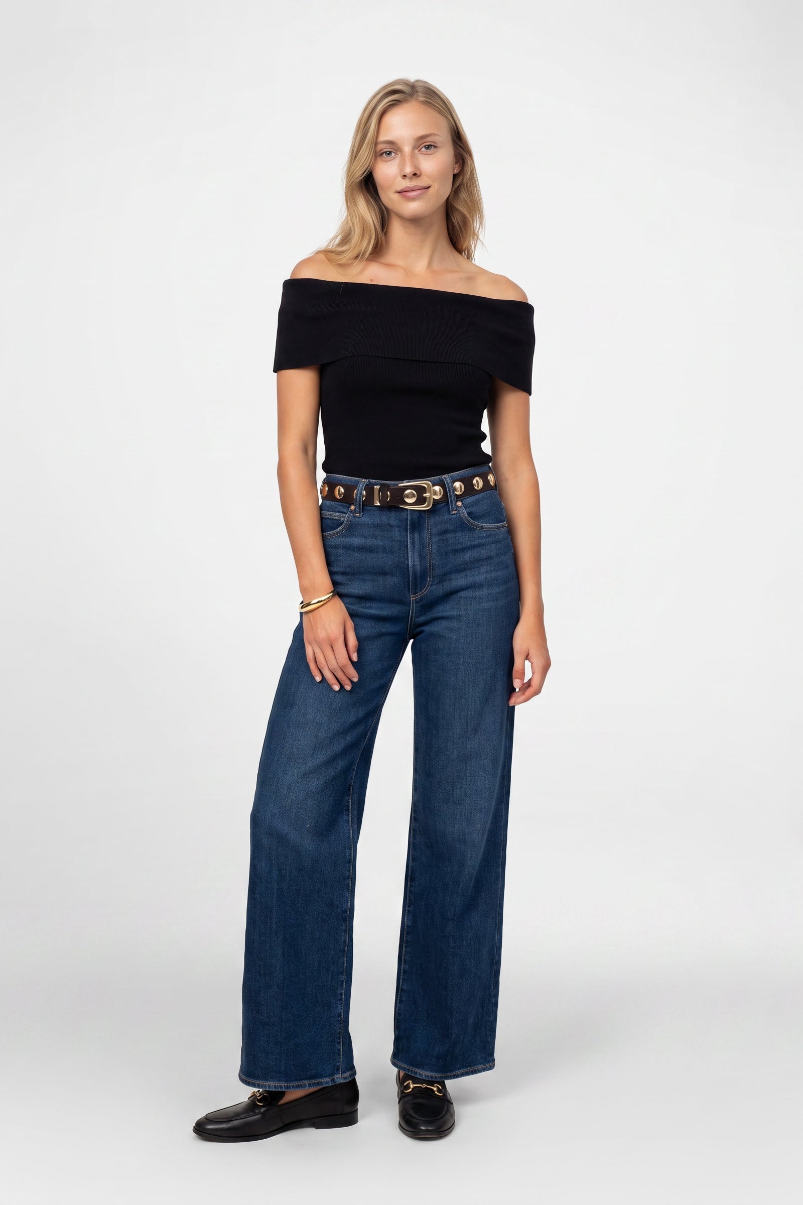 Anne Off The Shoulder Top In Black