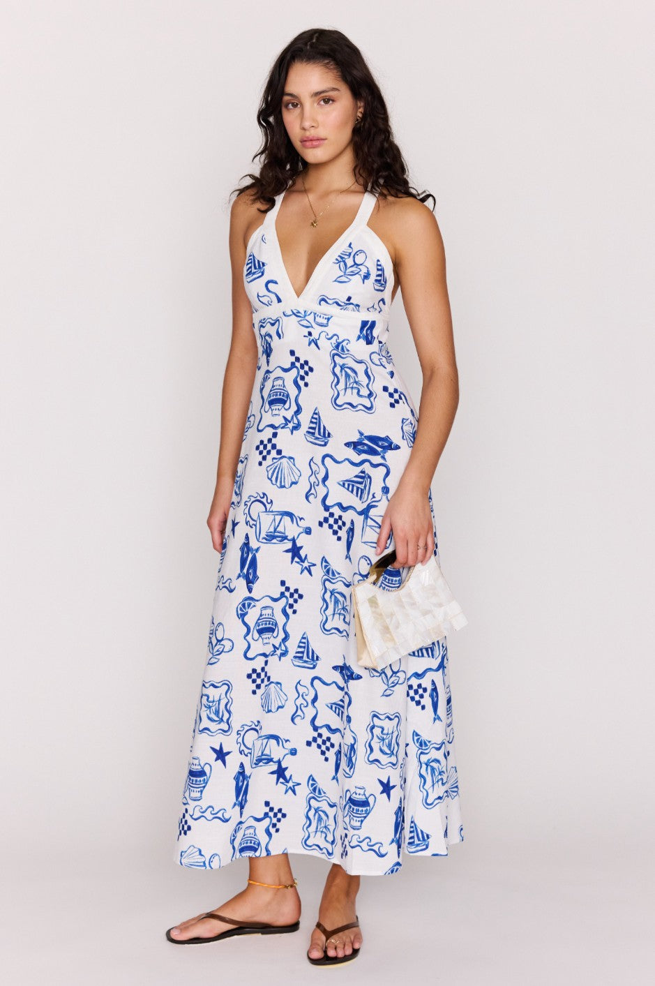 Back Cross Back Midi Dress