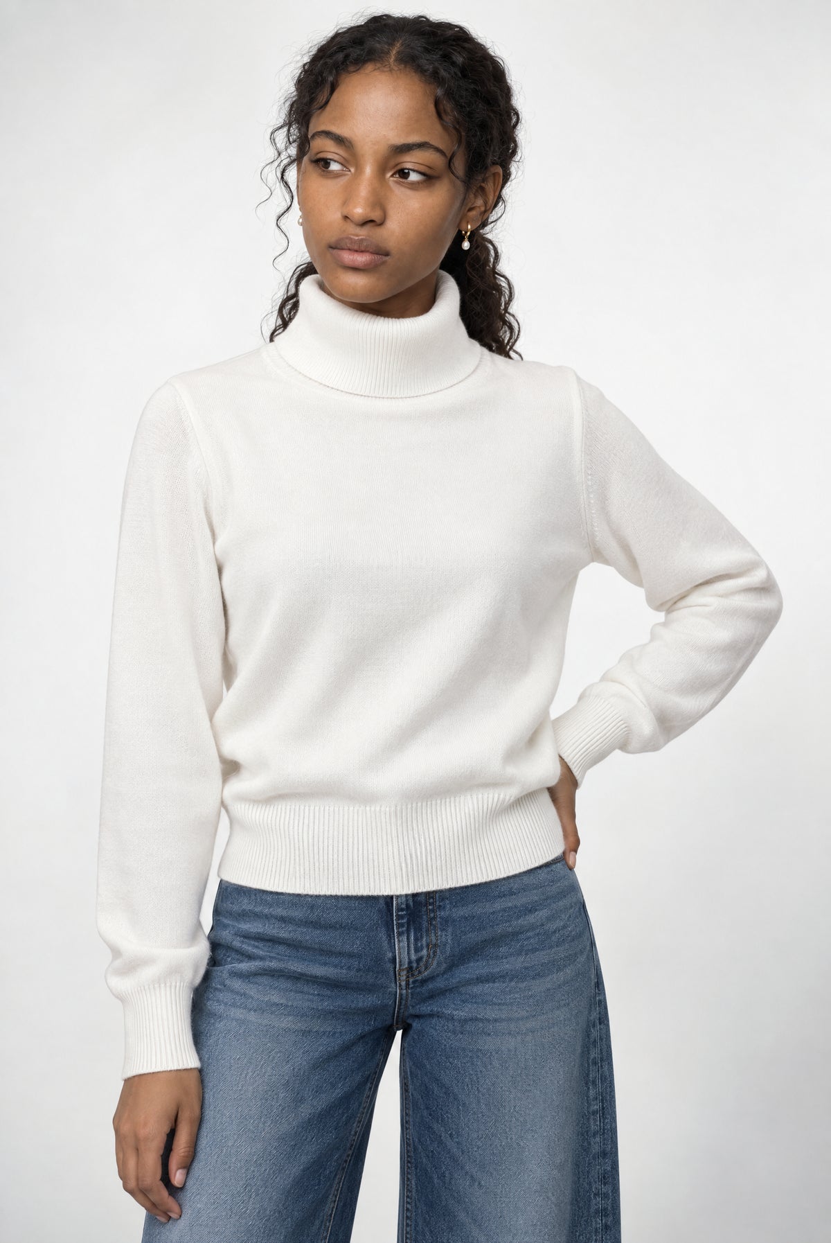 Winnie Turtleneck Sweater In Sea Salt