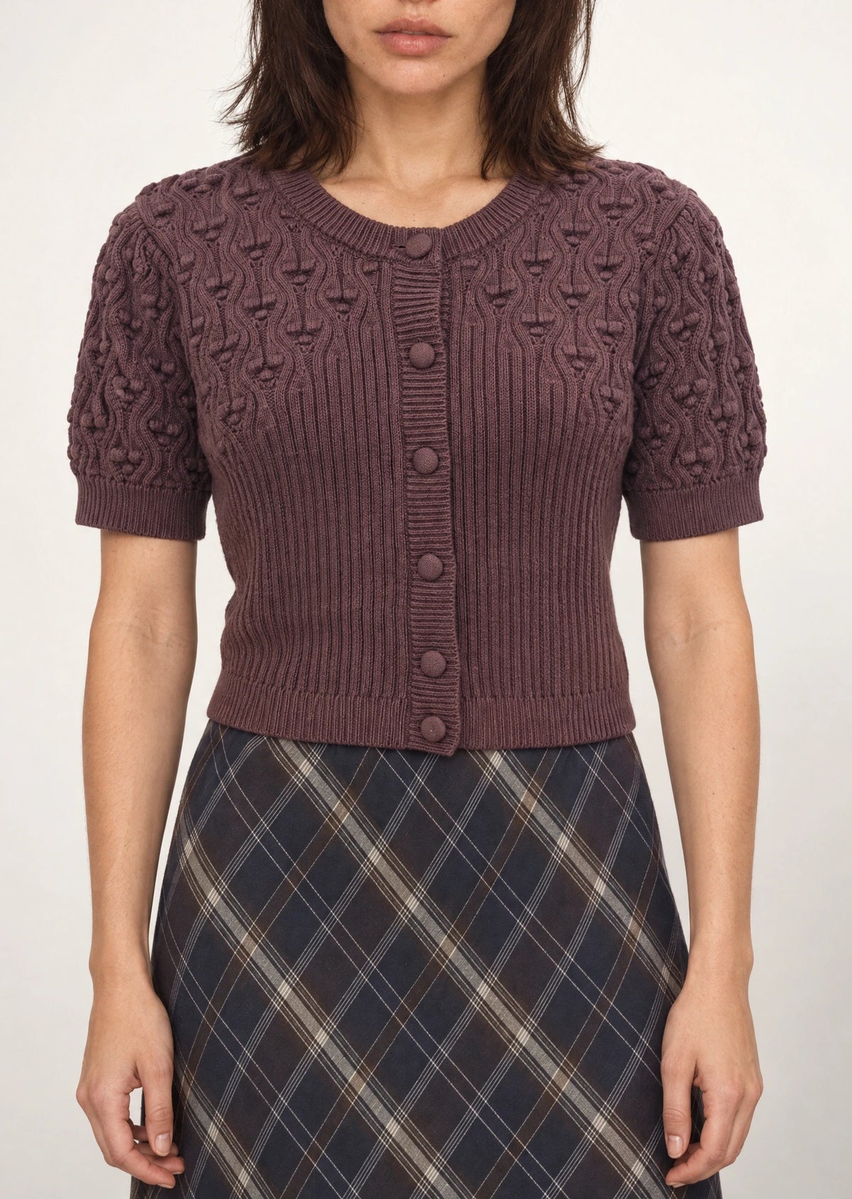 Cici Bobble Knit Short Sleeve