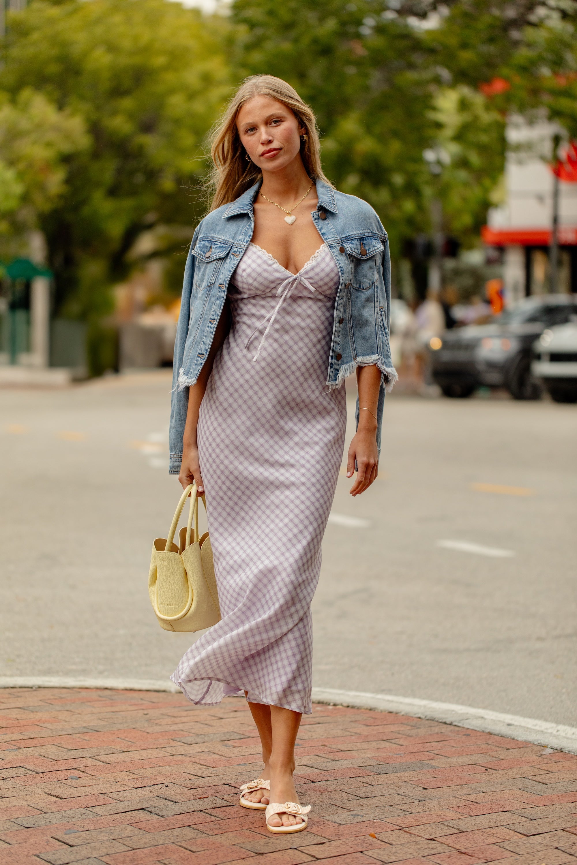 Selena Lace Slip Maxi Dress - Purple Multi / M Selena Lace Slip Maxi Dress - Purple Multi / M