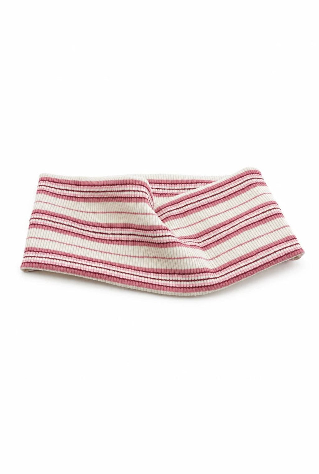 Striped Knit Headband In Pink Stripe