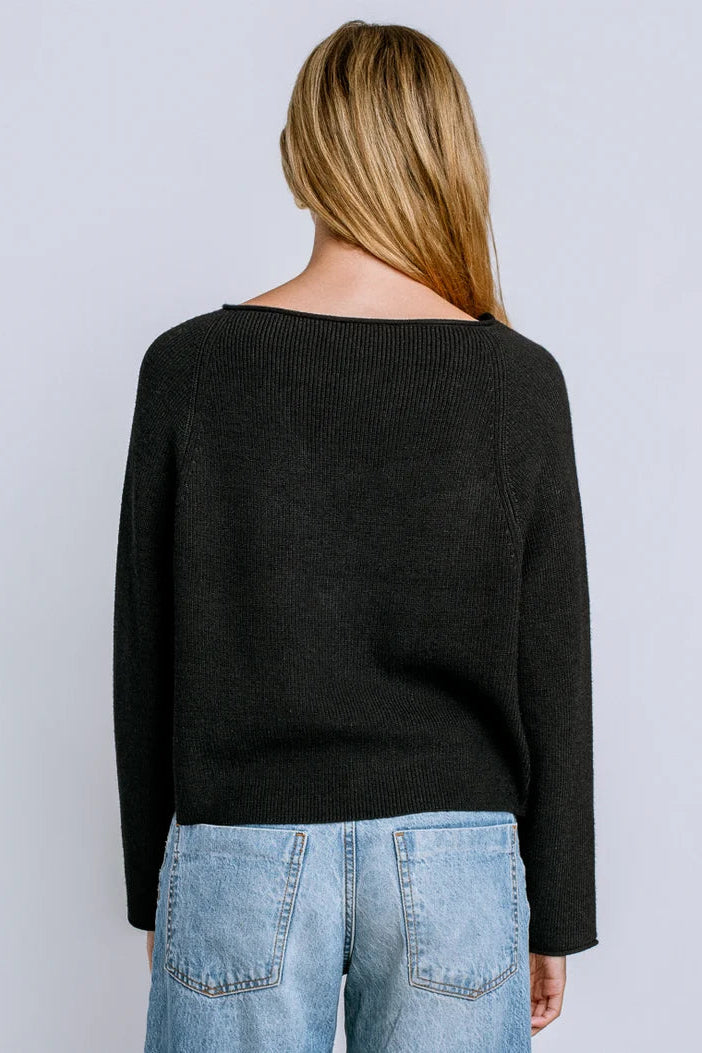 Asima Vneck In Black