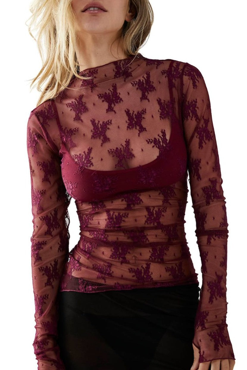 Lady Lux Layering Top in Dreamy Mulberry