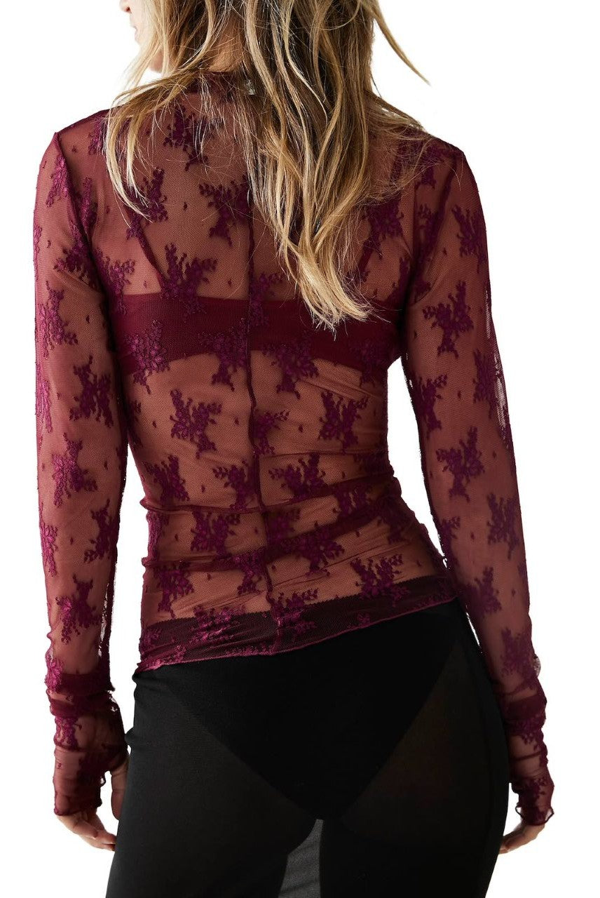 Lady Lux Layering Top in Dreamy Mulberry