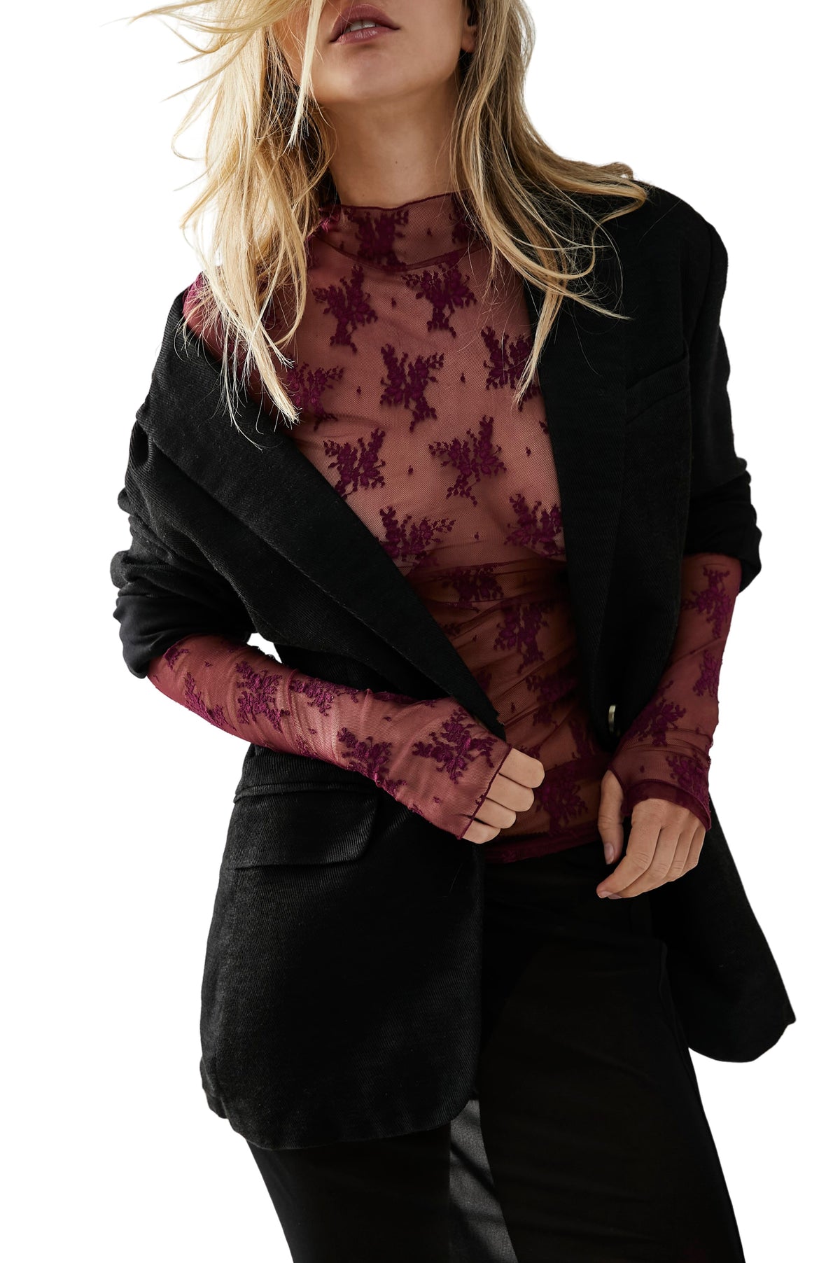 Lady Lux Layering Top in Dreamy Mulberry
