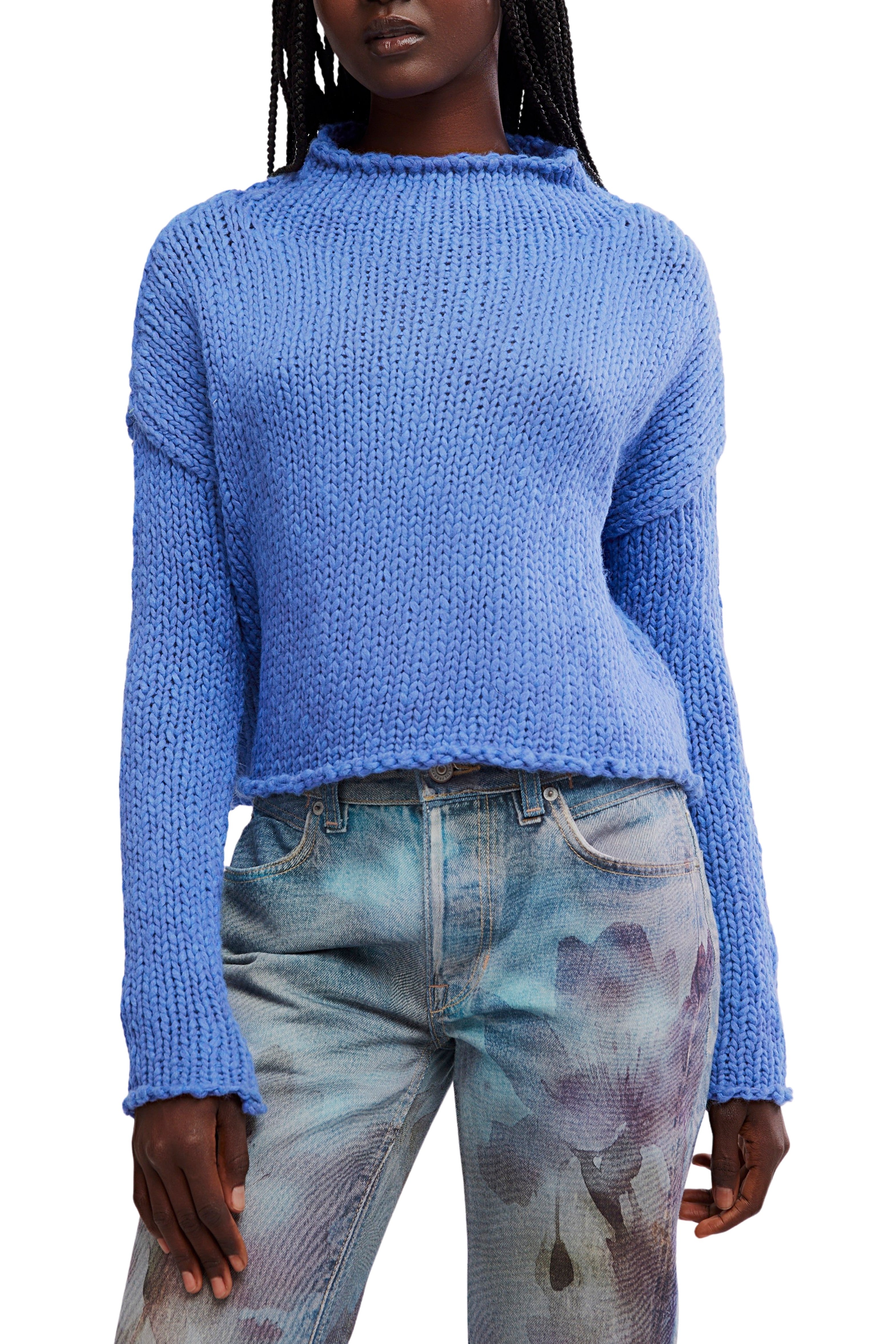 Opal Sweater In Peri Blue