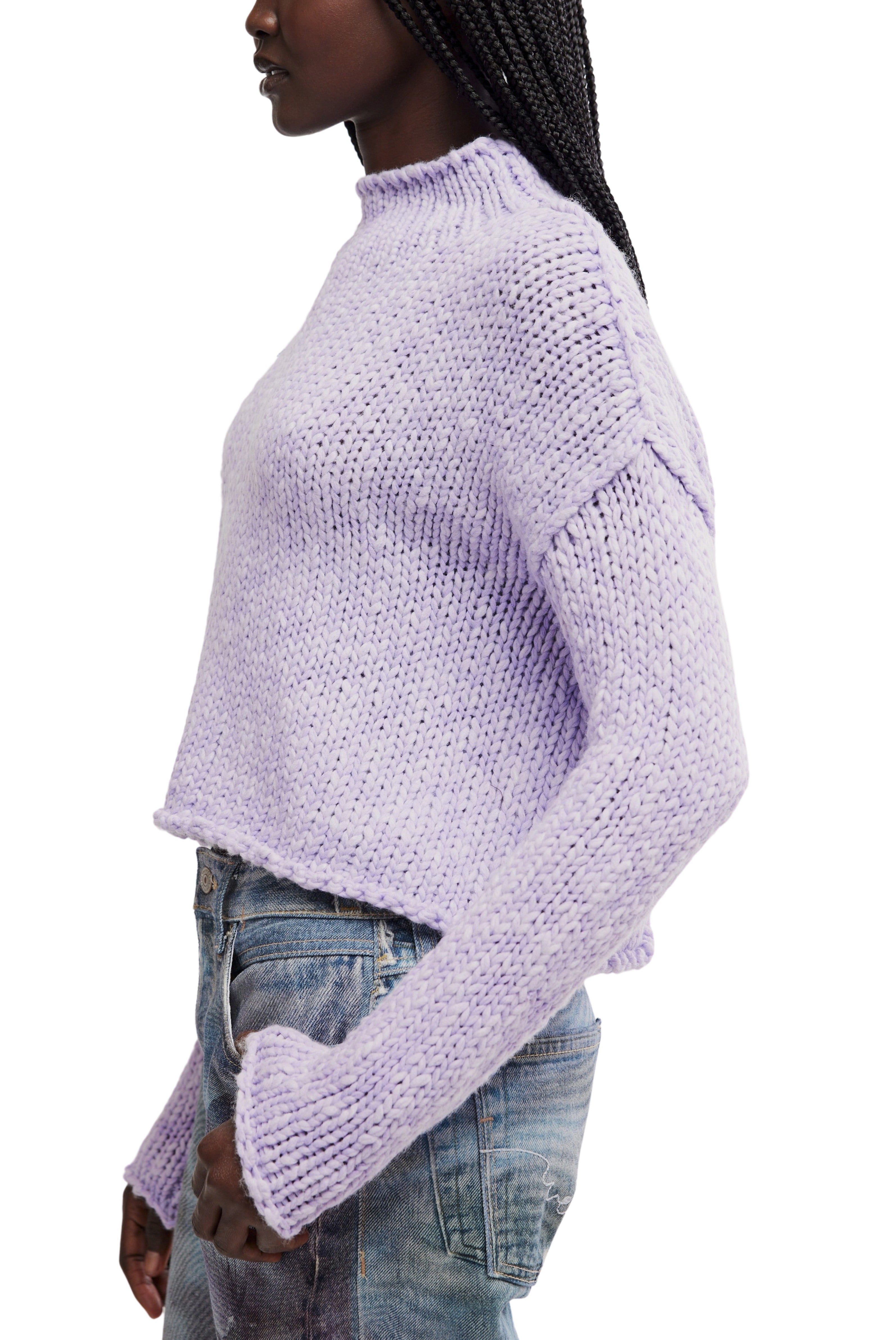Opal Sweater In Purple Satin