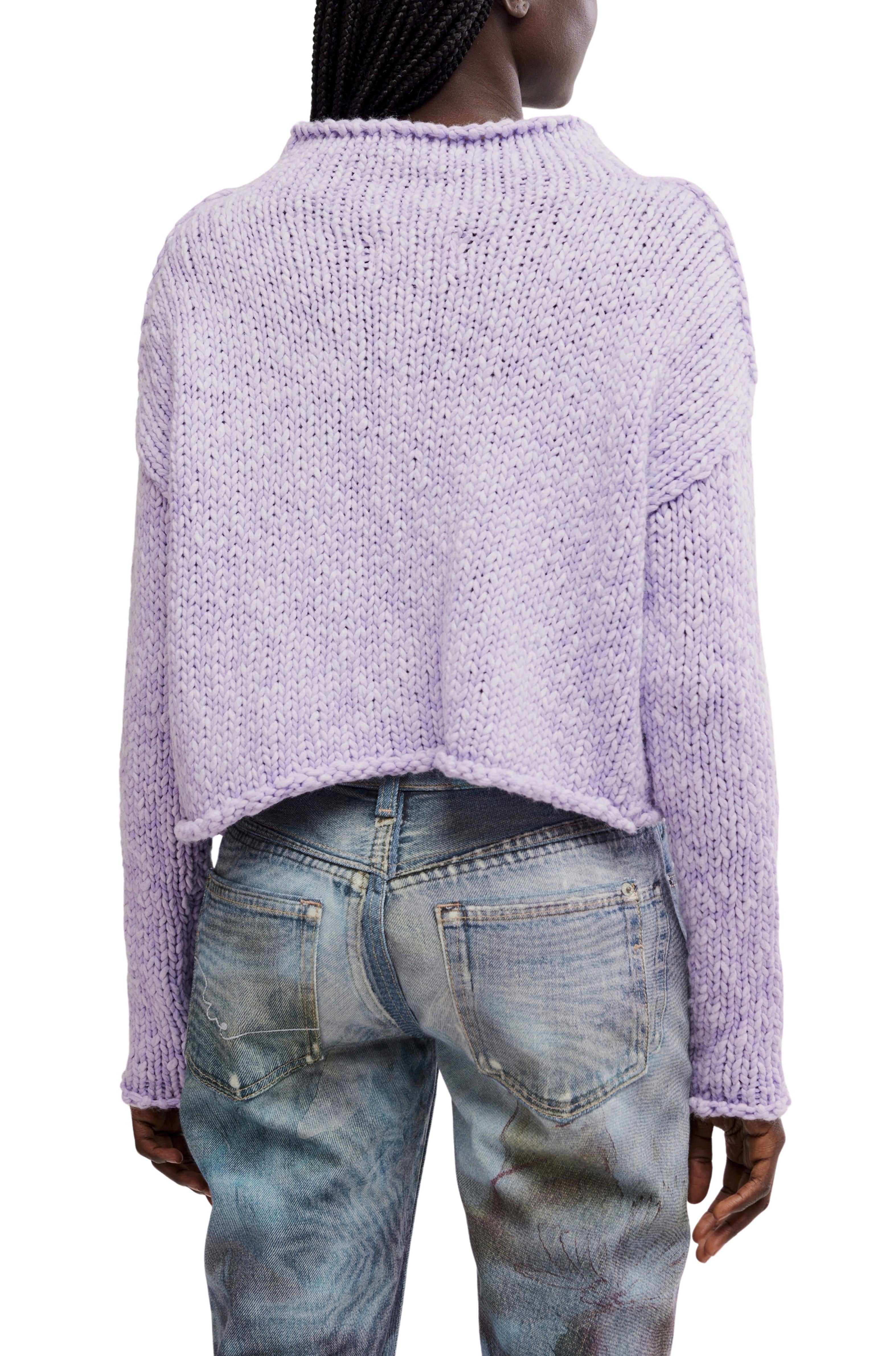 Opal Sweater In Purple Satin