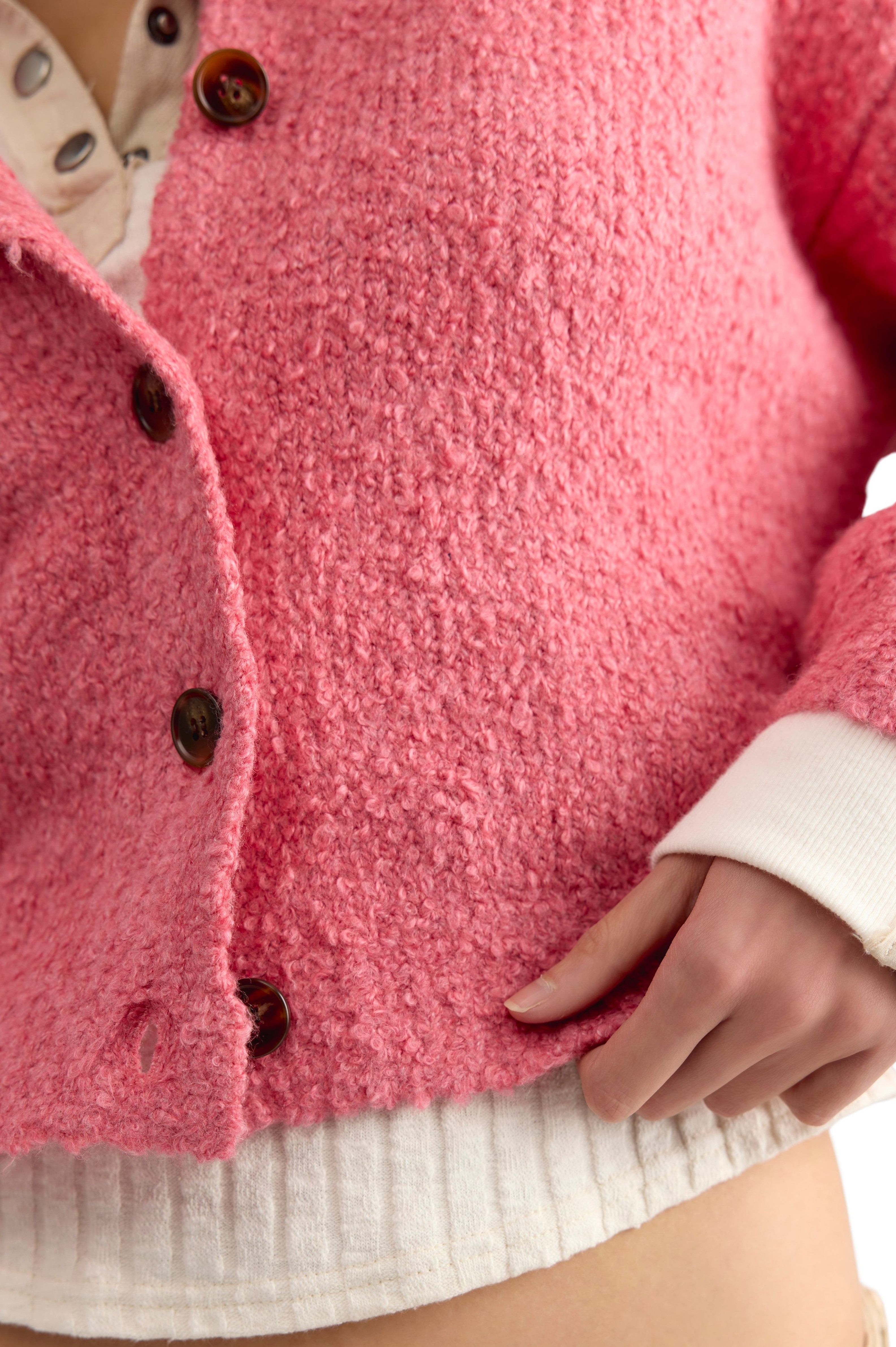 Thistle Cardi In Vintage Rose