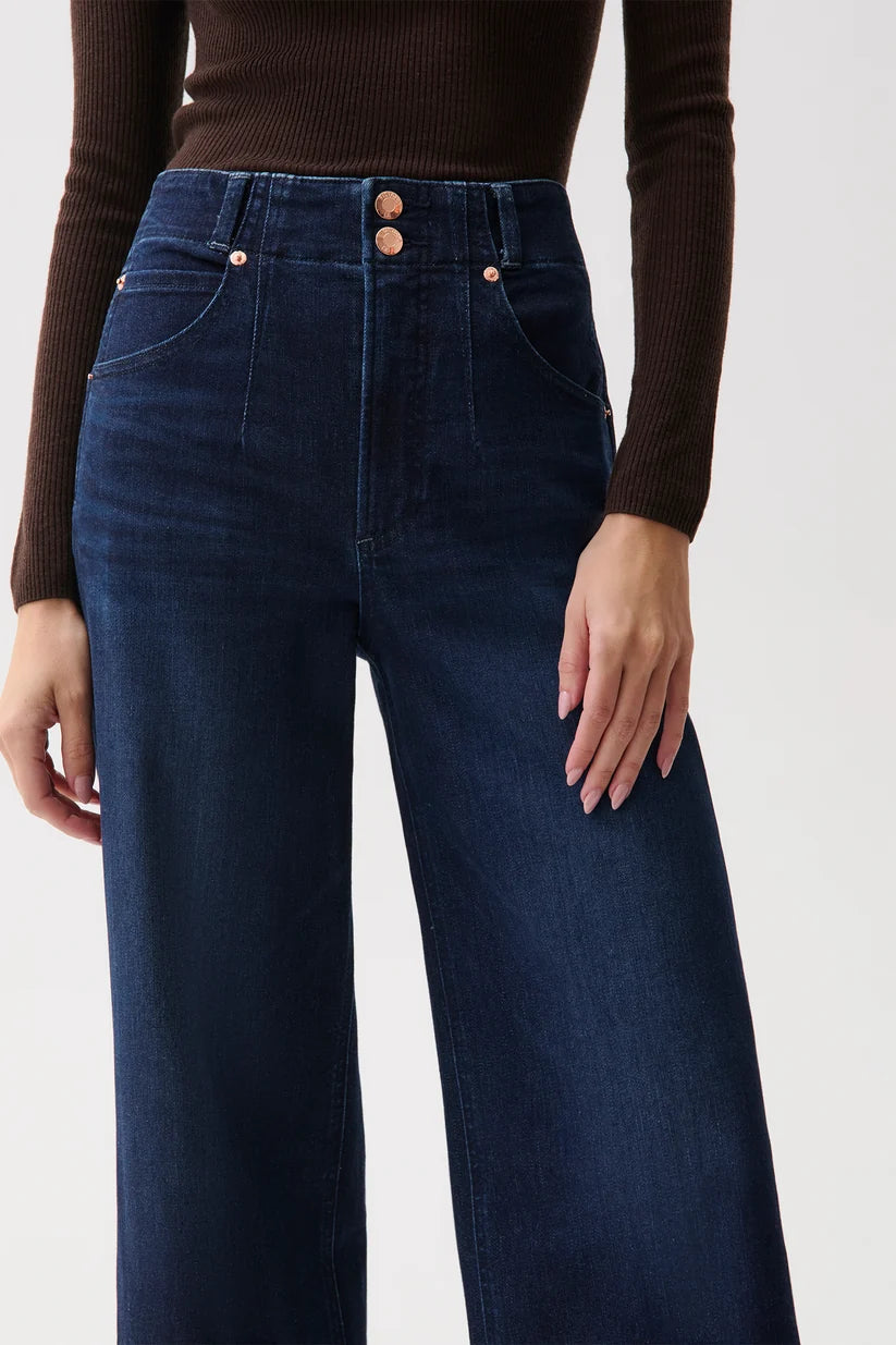 Lana Double Button High Rise Ultra Wide Leg Jean In Starstruck