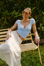 Daisy Cap Sleeve Knit Top