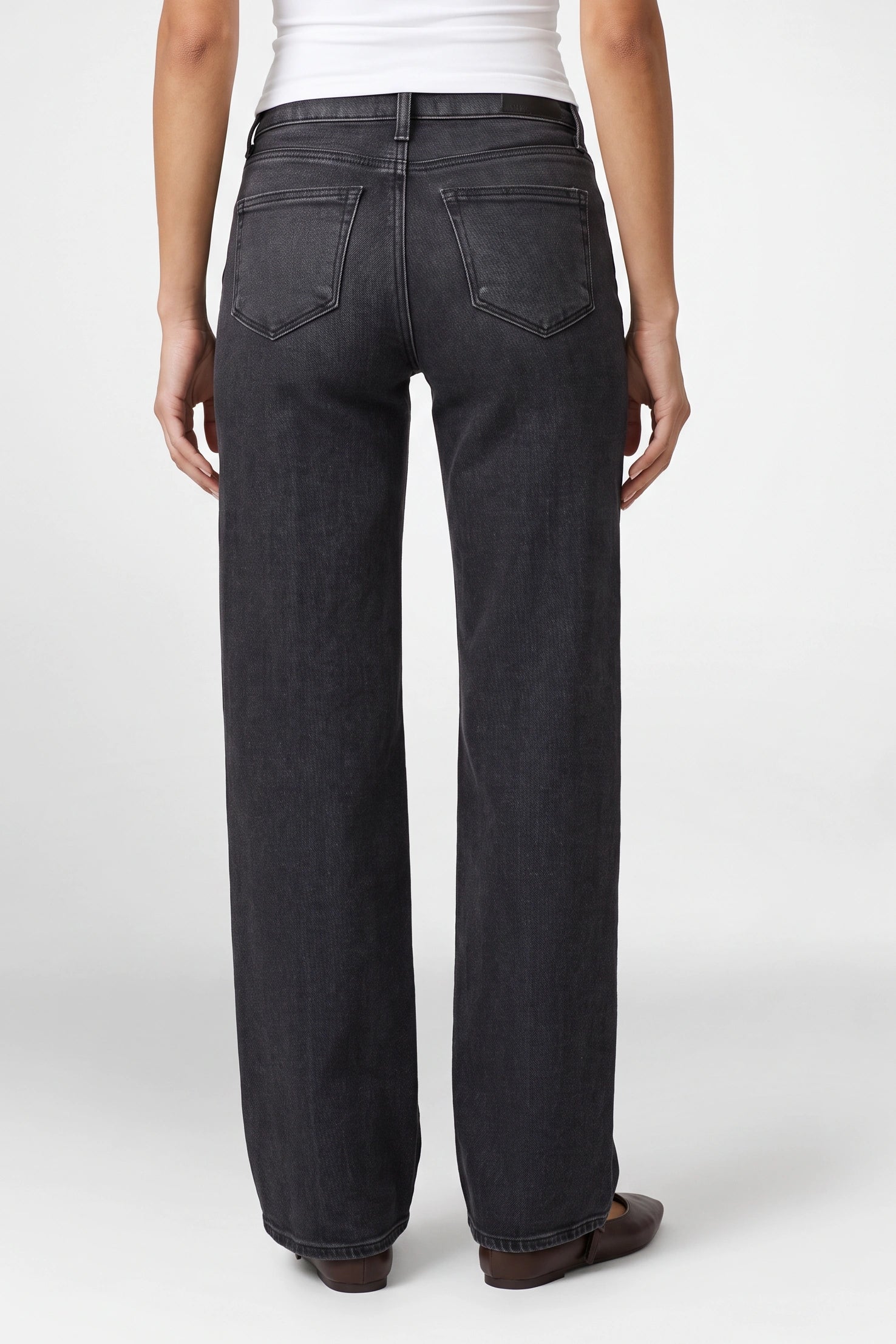 Tatum 32 Mid Rise Wide Leg In Ink Black