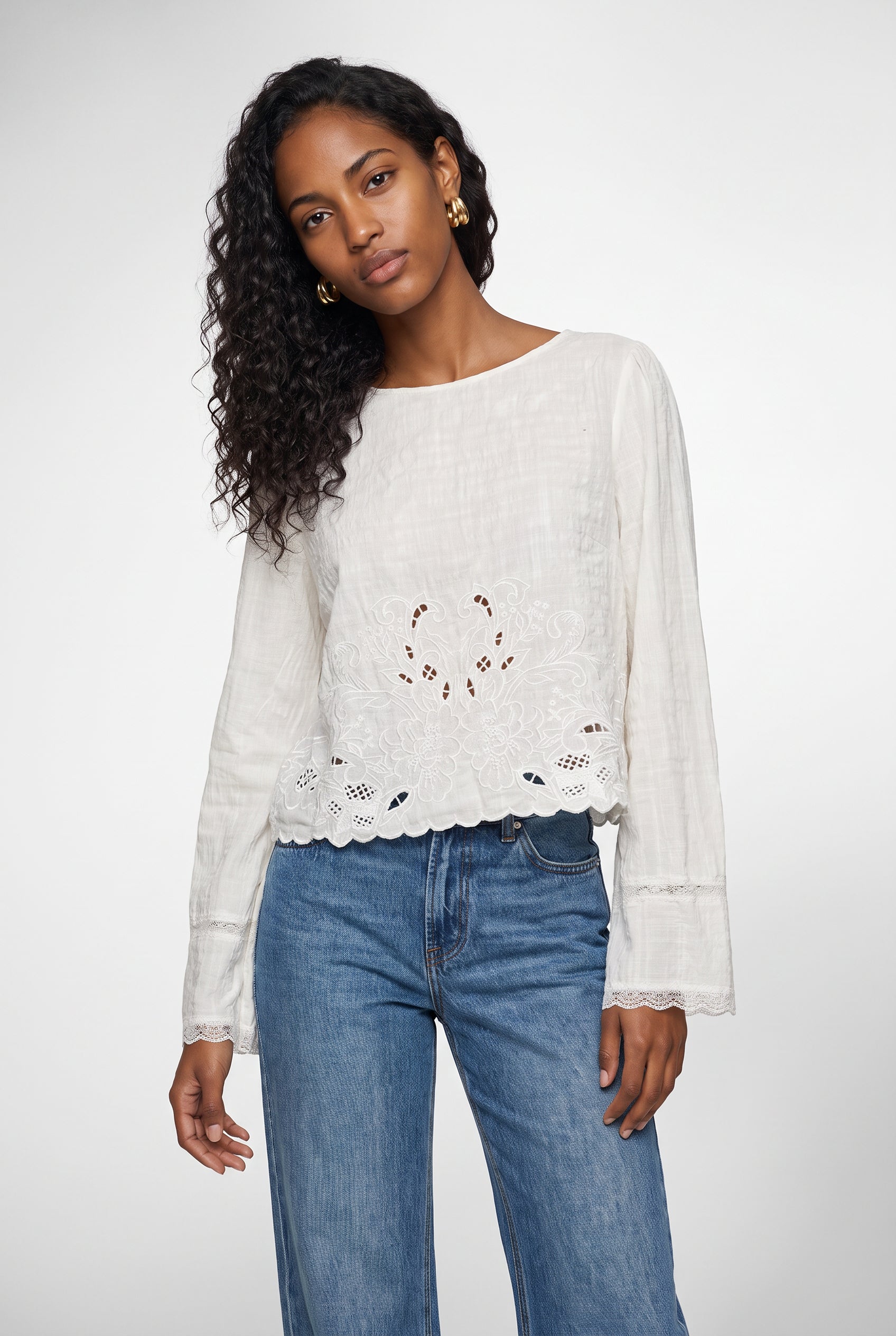 Desert Sunset Long Sleeve In Ivory