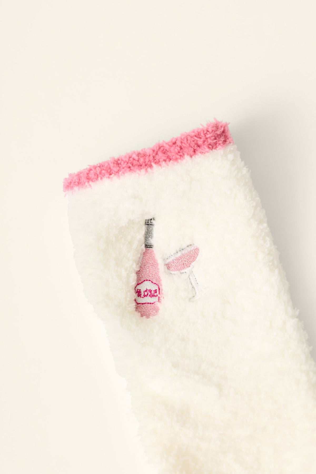 Rose Bottle Cozy Crew Sock