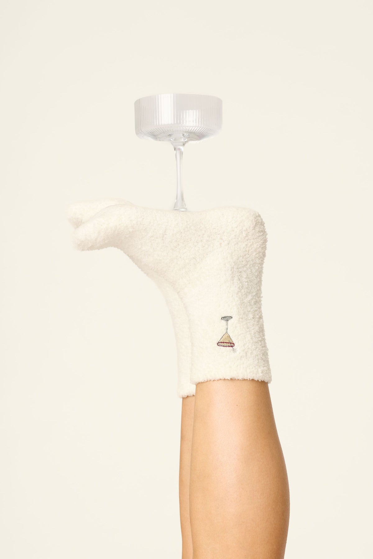 Holiday Martini Cozy Crew Sock