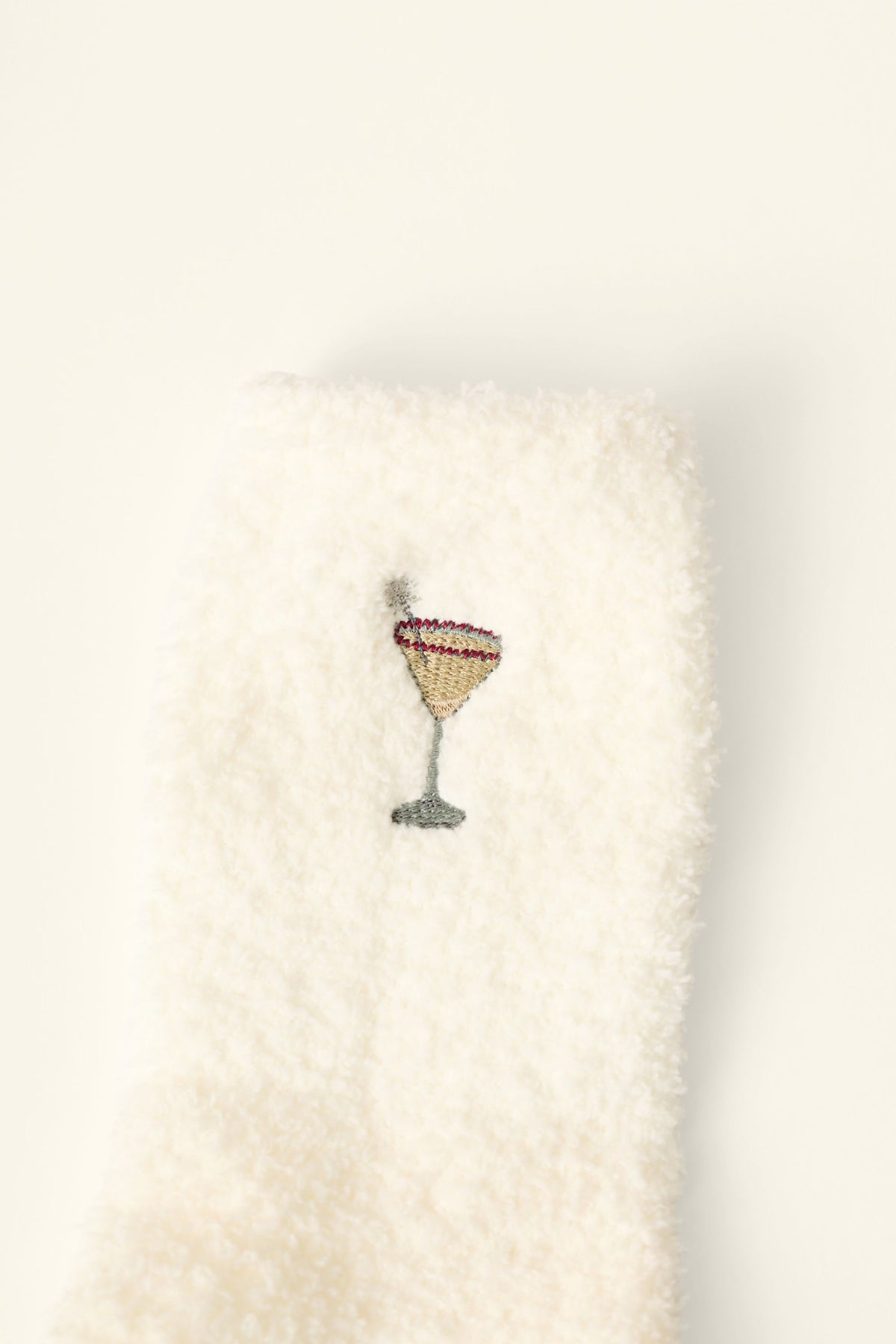 Holiday Martini Cozy Crew Sock