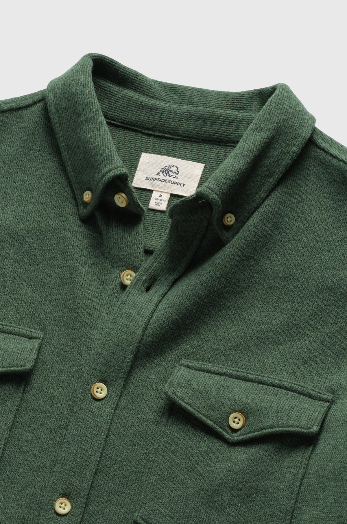 Rex Rib Knit Shirt In Green Heather