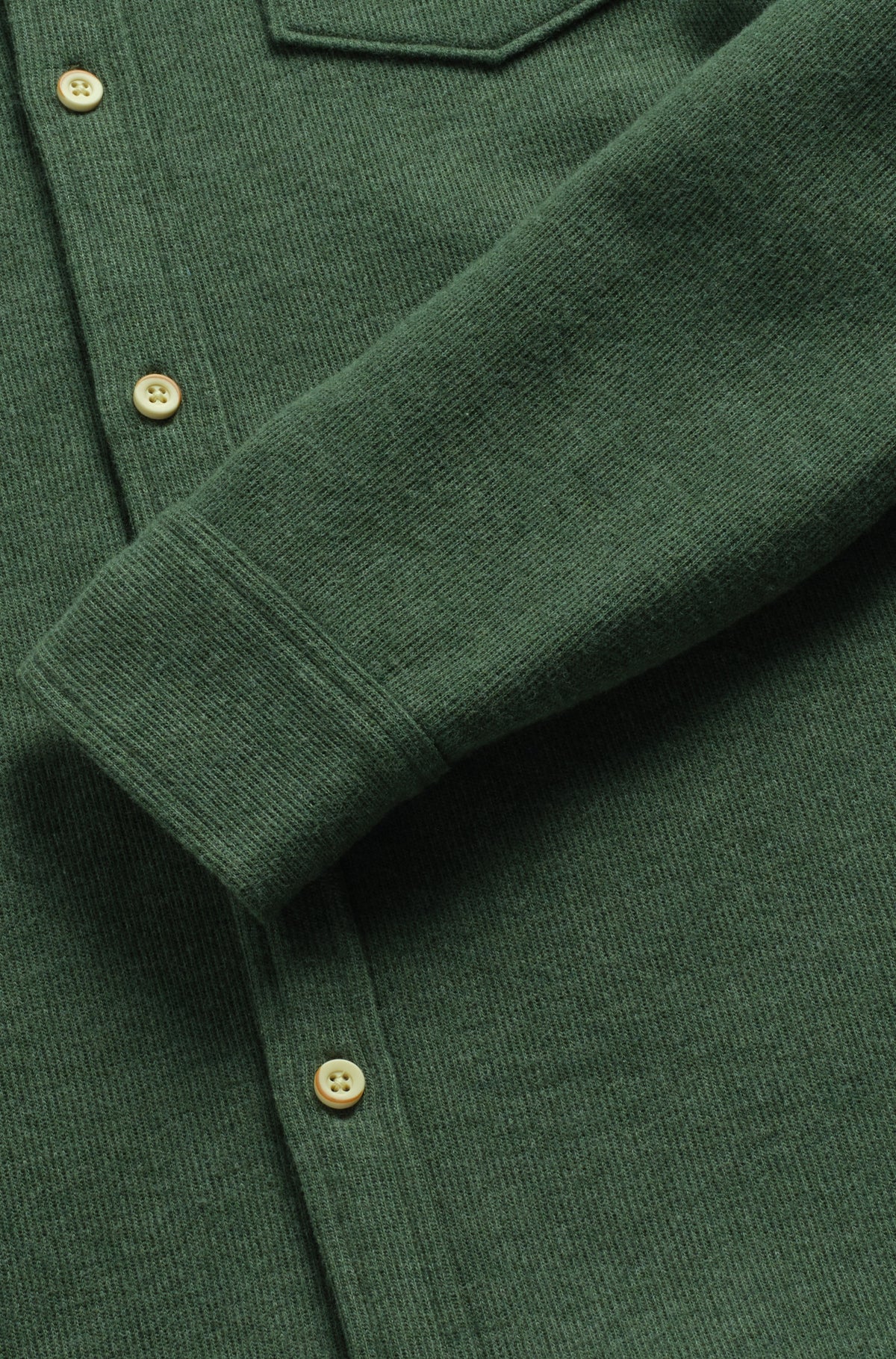 Rex Rib Knit Shirt In Green Heather