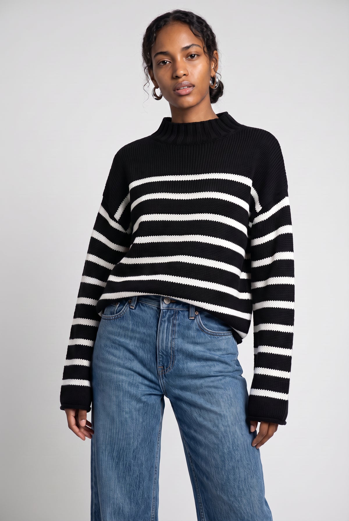Grace Rolled Neck Long Sleeve Sweater