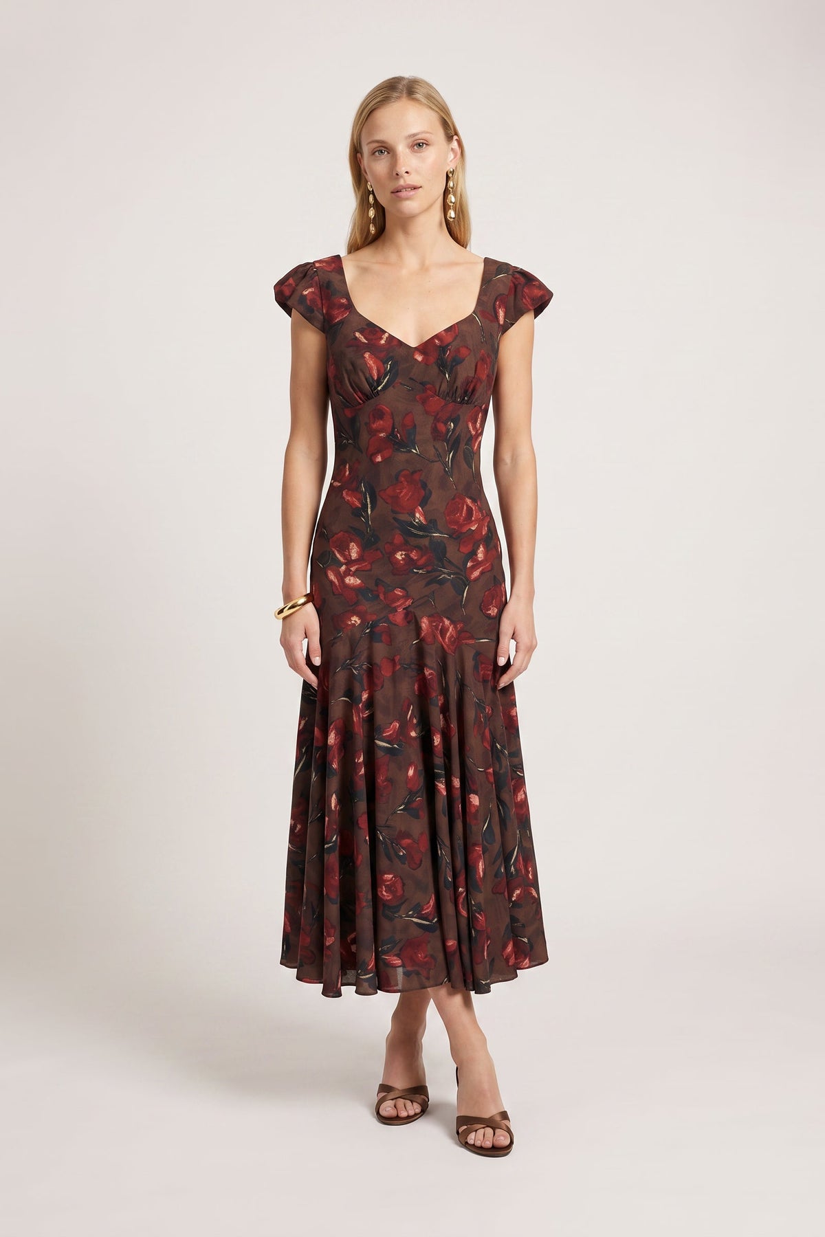 Juliette Cap Sleeve Maxi Dress