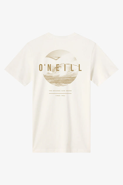 The O’Neill Surf Sesh Classic Short Sleeve Tee is made from 100% cotton, featuring a large circular wave graphic and branding on the back with “The Original Surf Brand” and “Since 1952” below. Standard fit offers everyday comfort.