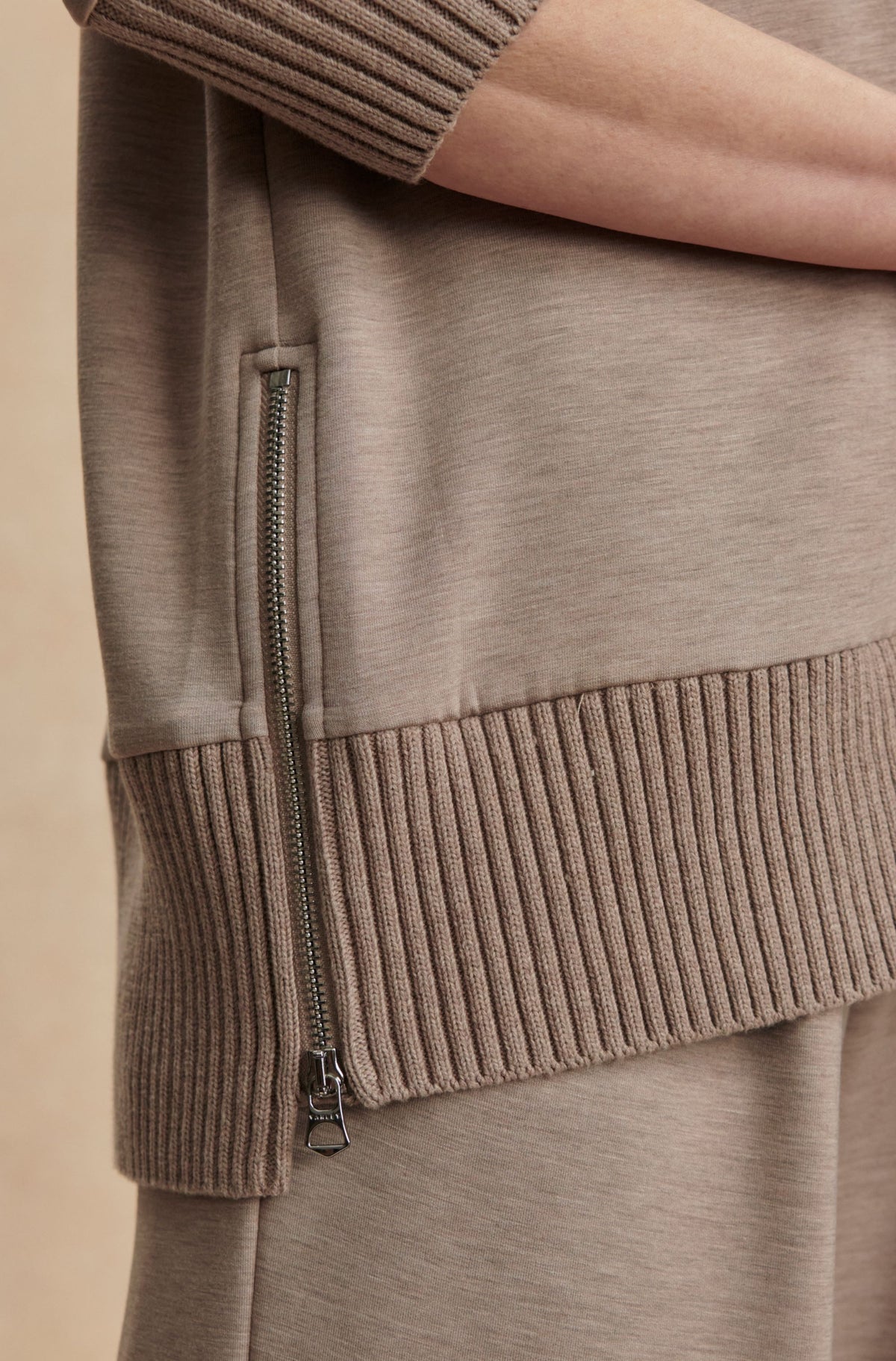 Barker High Neck Sweater In Taupe
