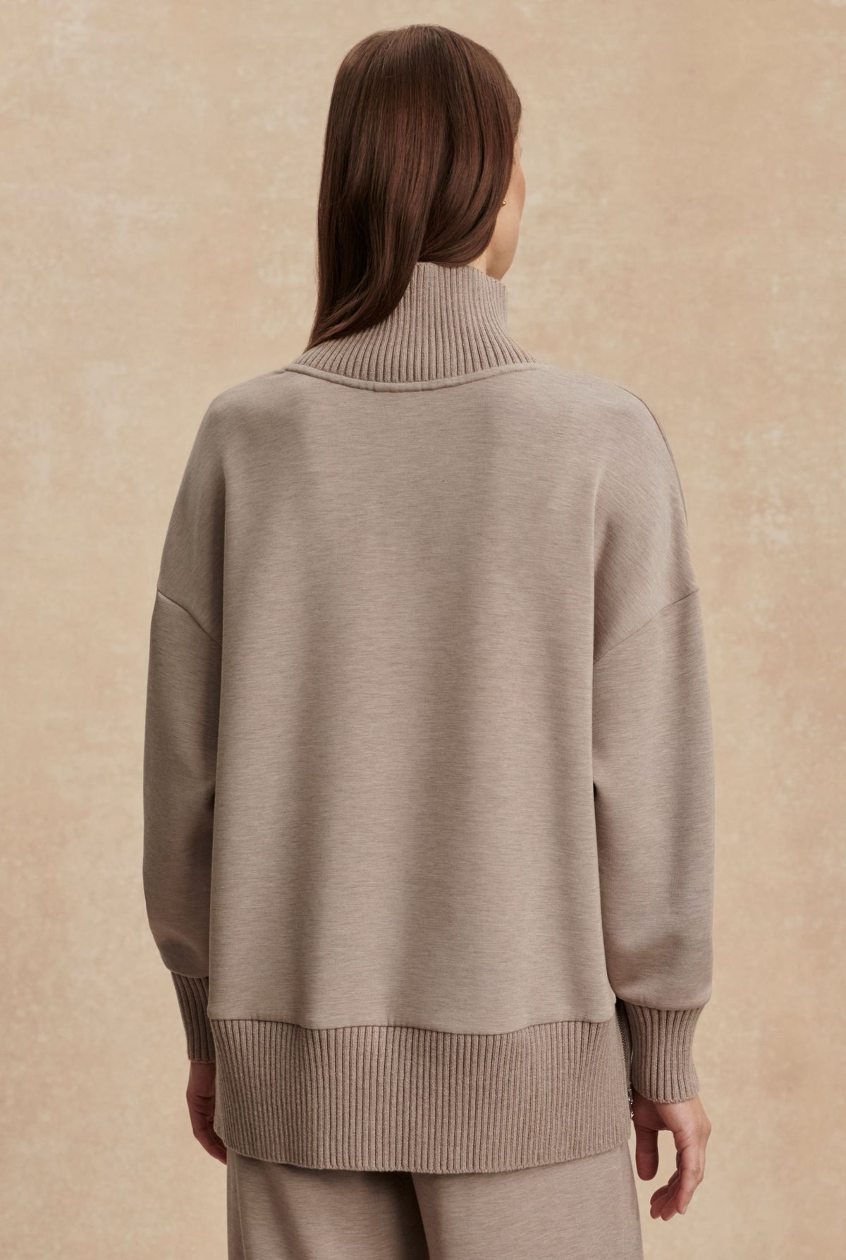 Barker High Neck Sweater In Taupe