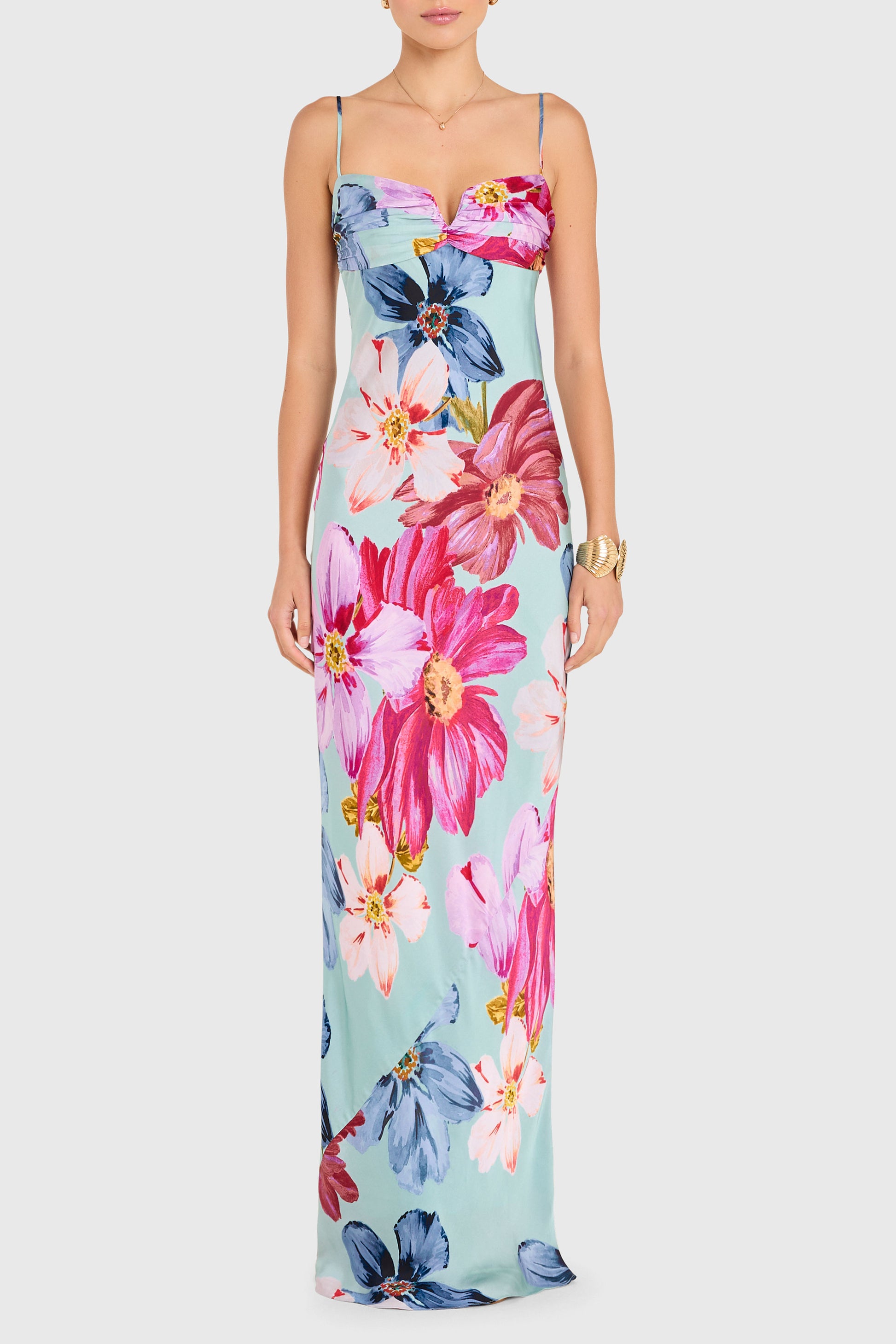 Amanda Uprichard Ira Maxi Dress in Blue