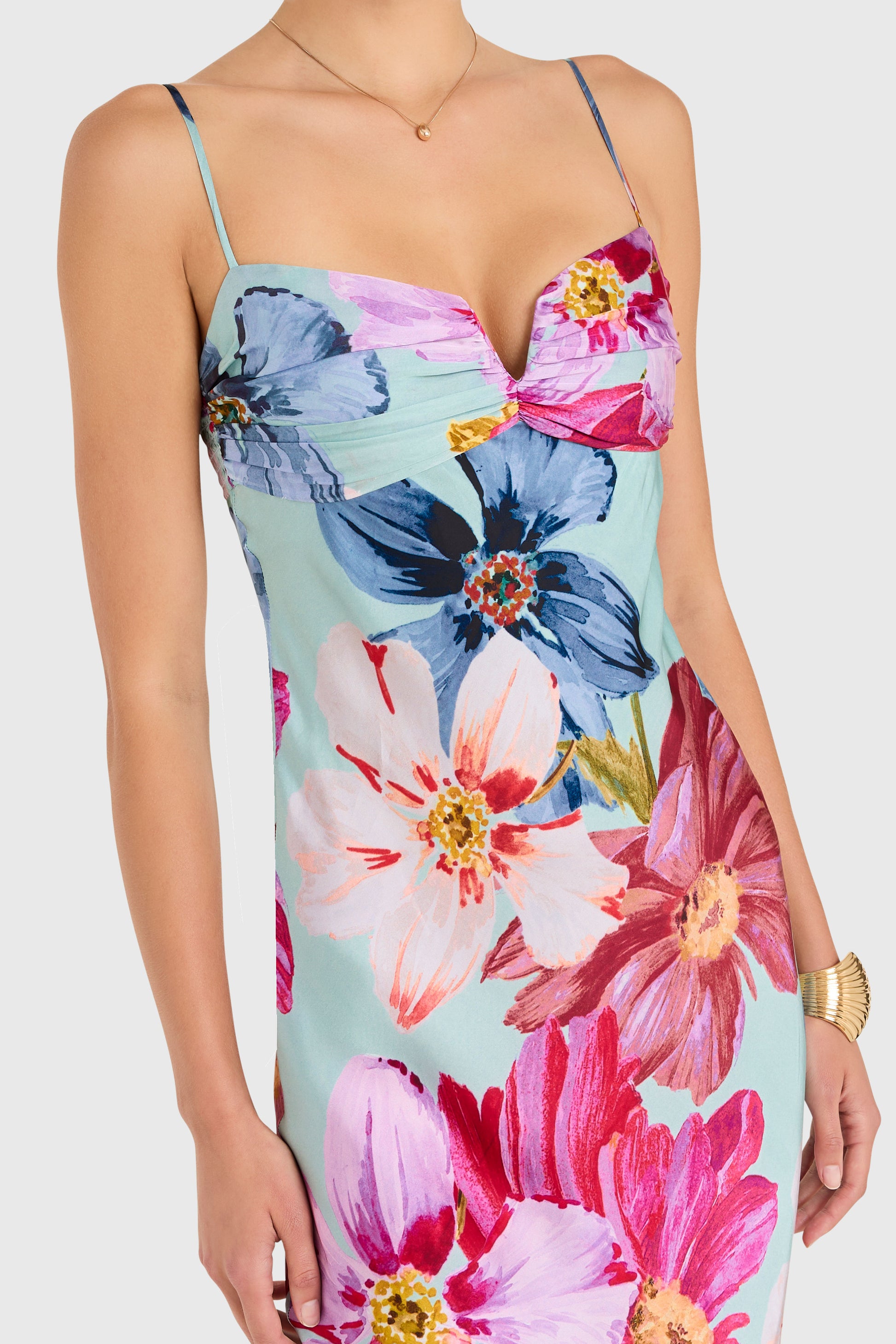Amanda Uprichard Ira Maxi Dress in Blue