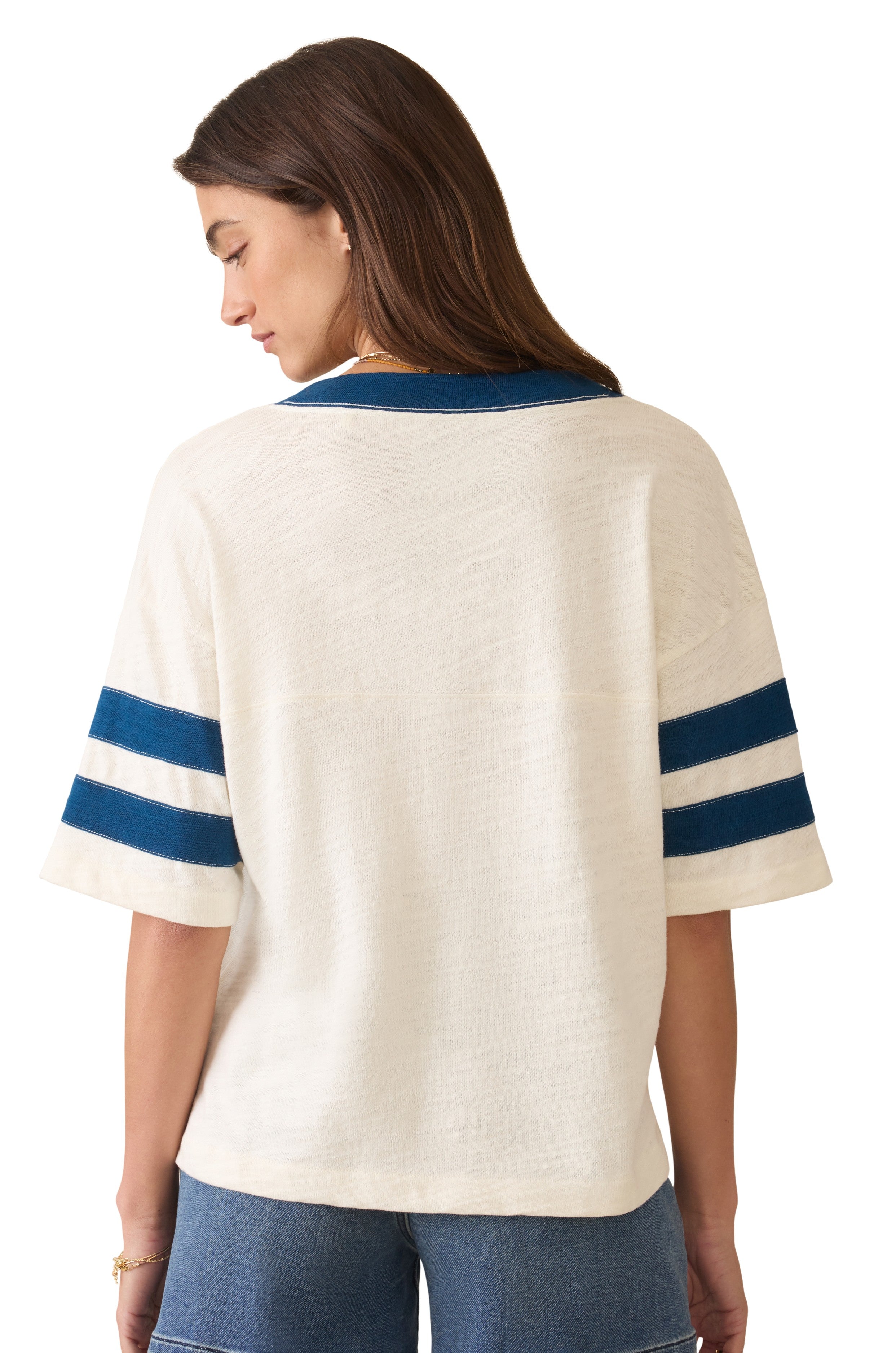 Sunwashed Slub Varsity Tee