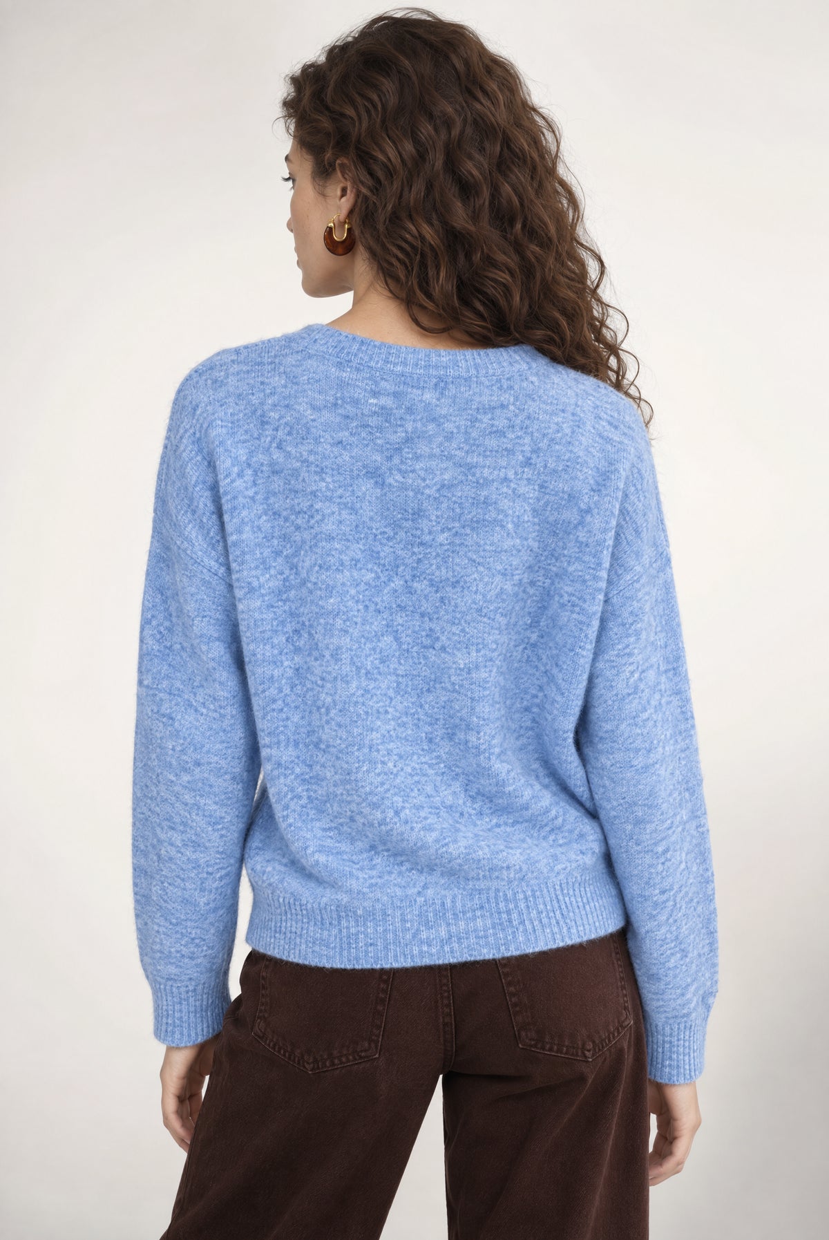 Alex V Neck Sweater In Blue