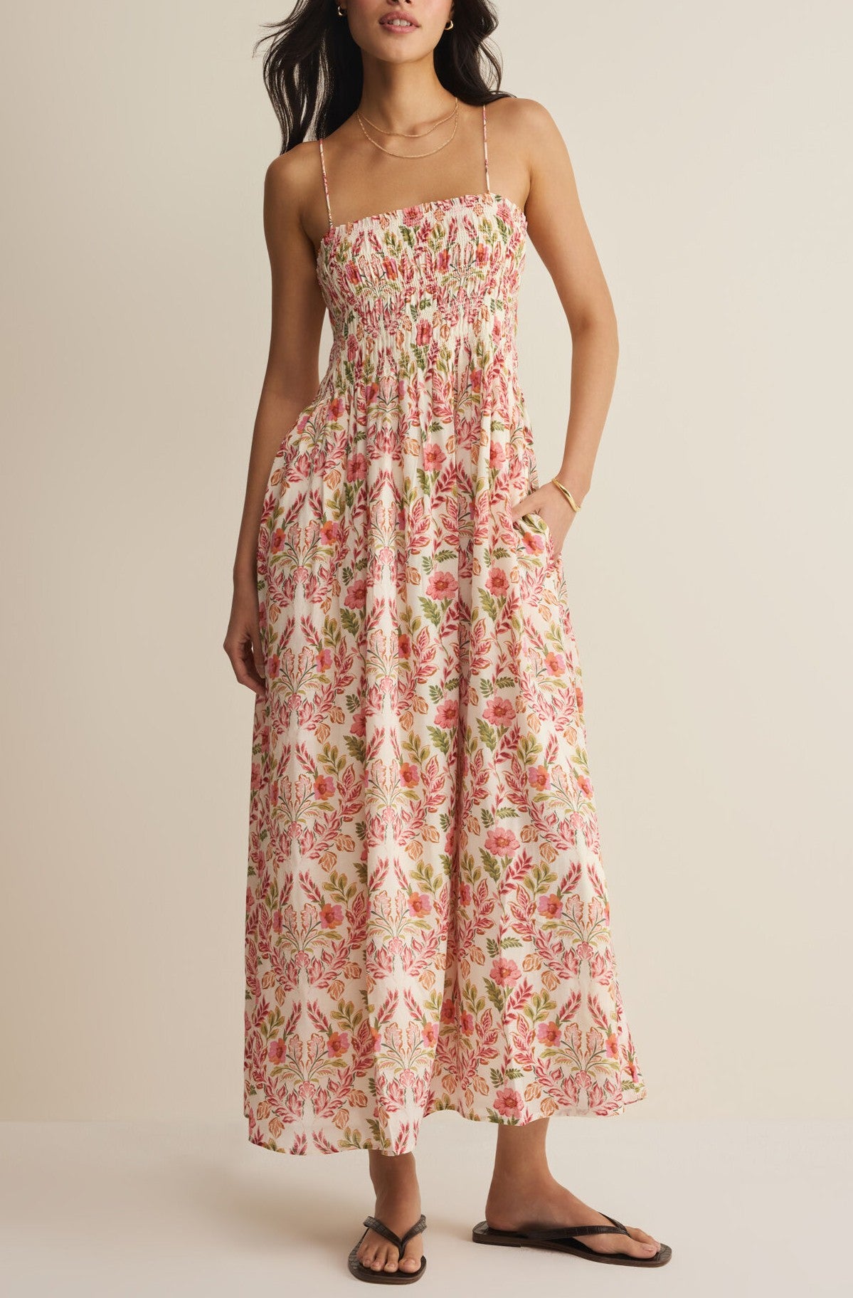 Cornelia Ami Floral Midi Dress