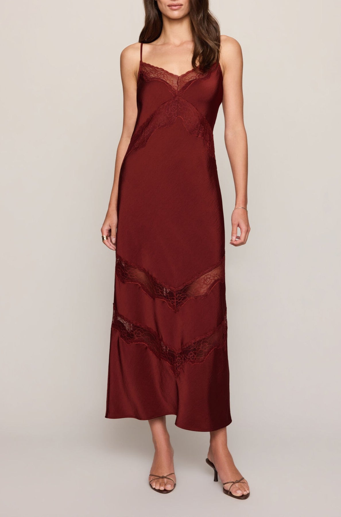 Bruna Lace Inset Midi Dress