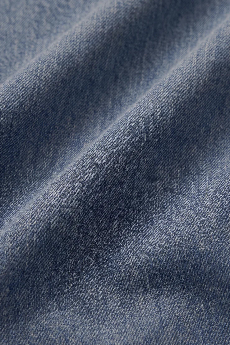 The Daily Denim Fur Jacket In Hush