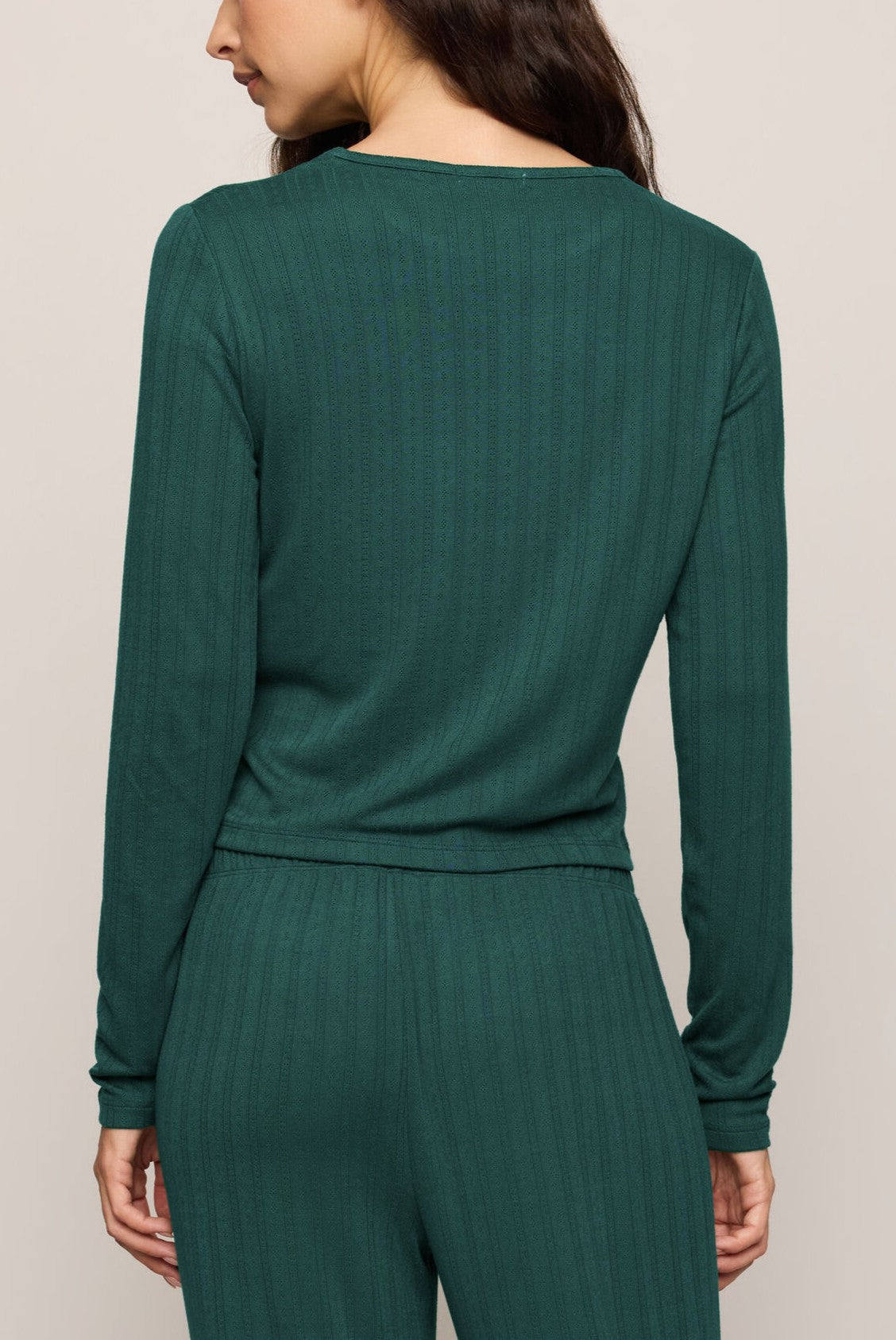 Aries Knit Long Sleeve Top In Velvet Green