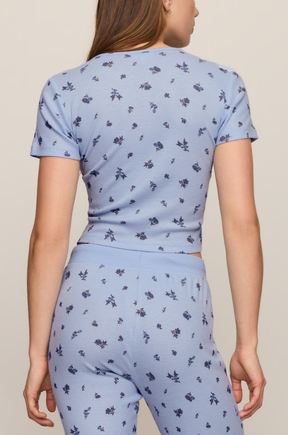 Ditsy Tee In Crystal Blue